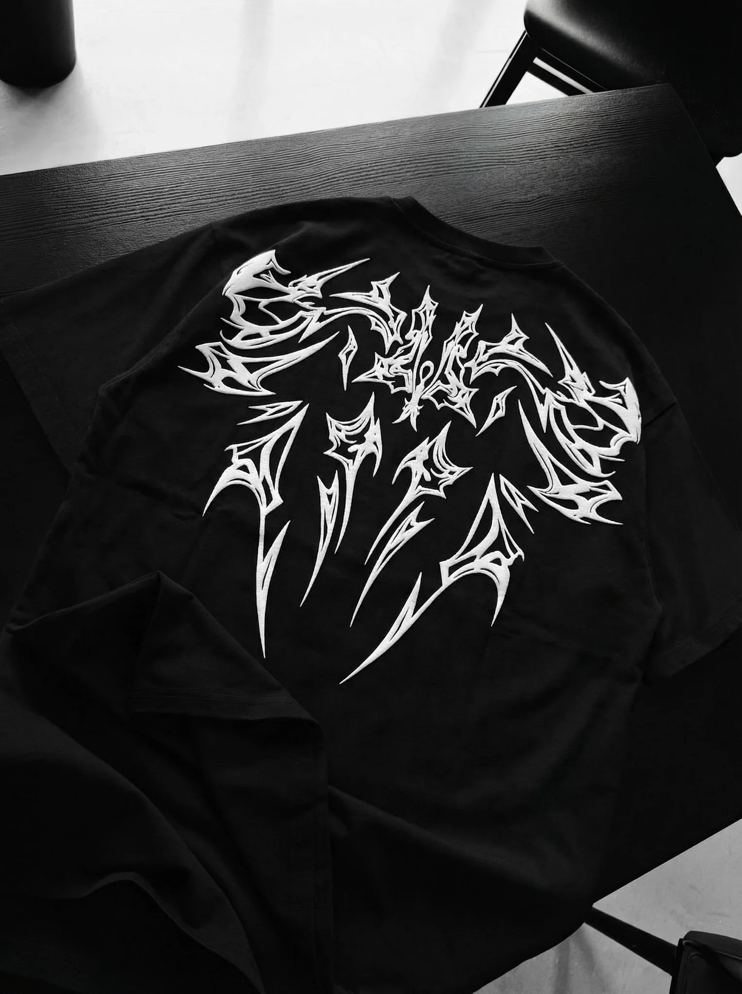 Oversize Mafia Tribal T-shirt - Black - Image 2