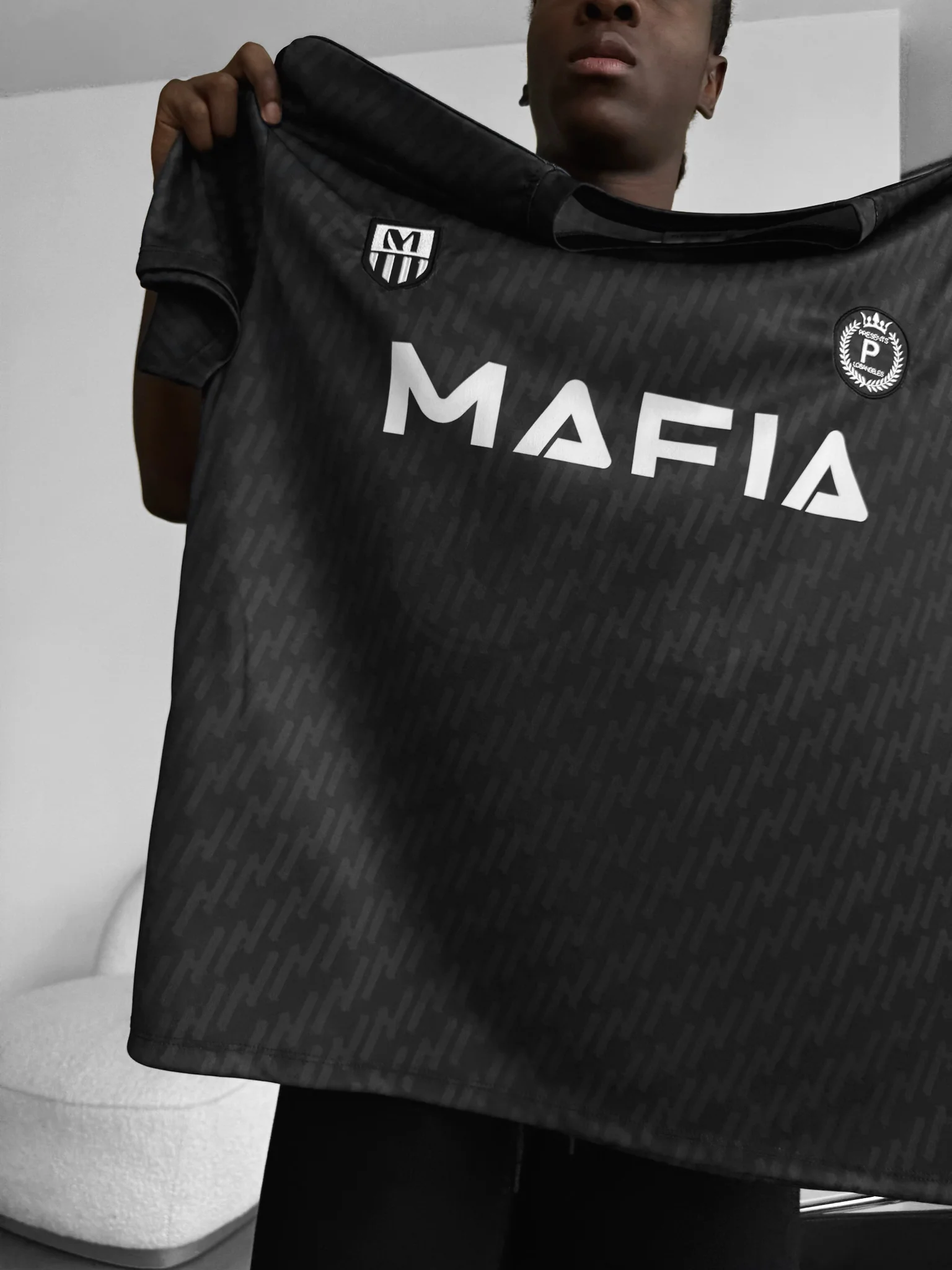 Oversize Mafia Trikot T-Shirt - Black - Image 4