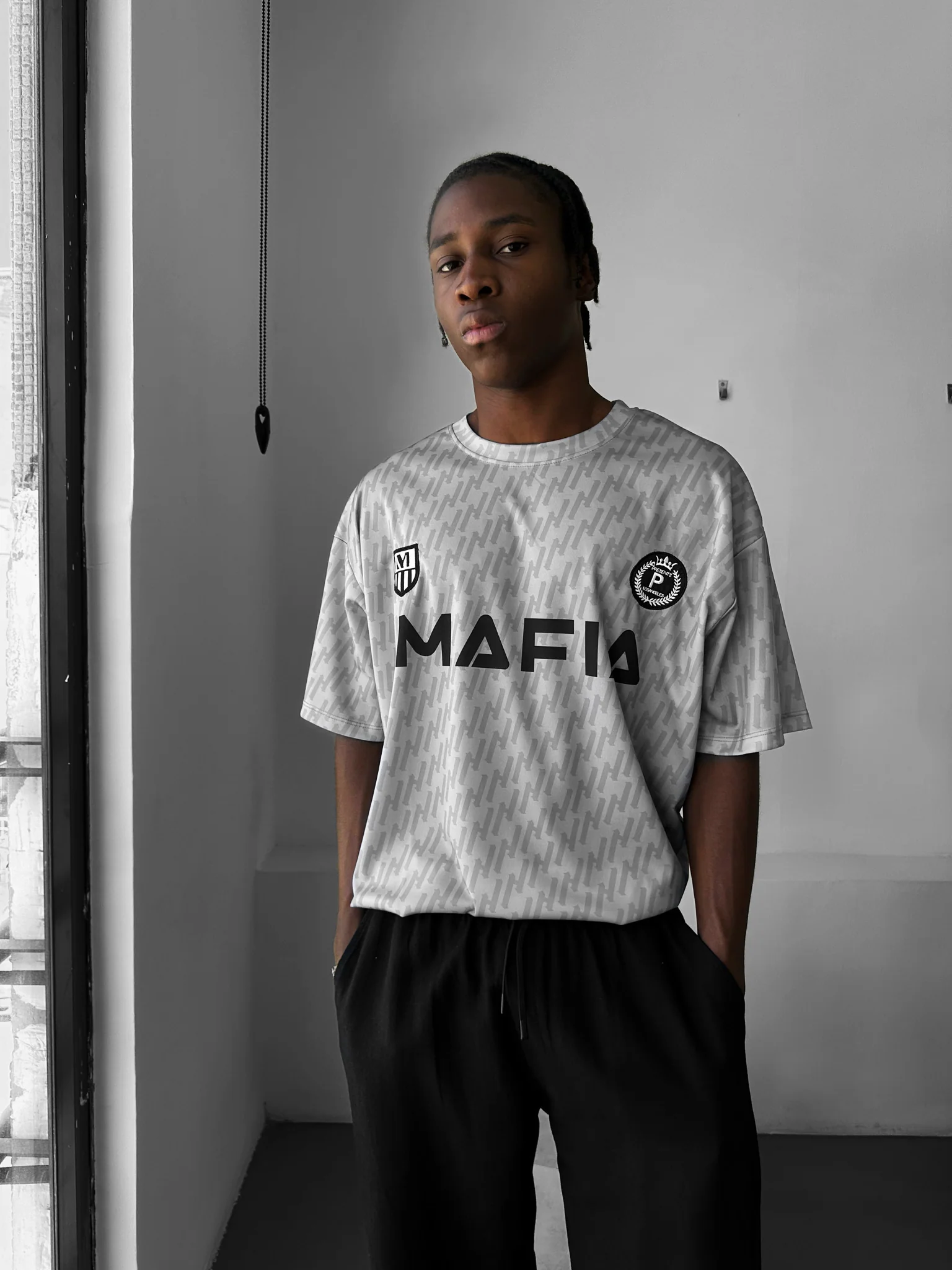 Oversize Mafia Trikot T-Shirt - Grey - Image 2