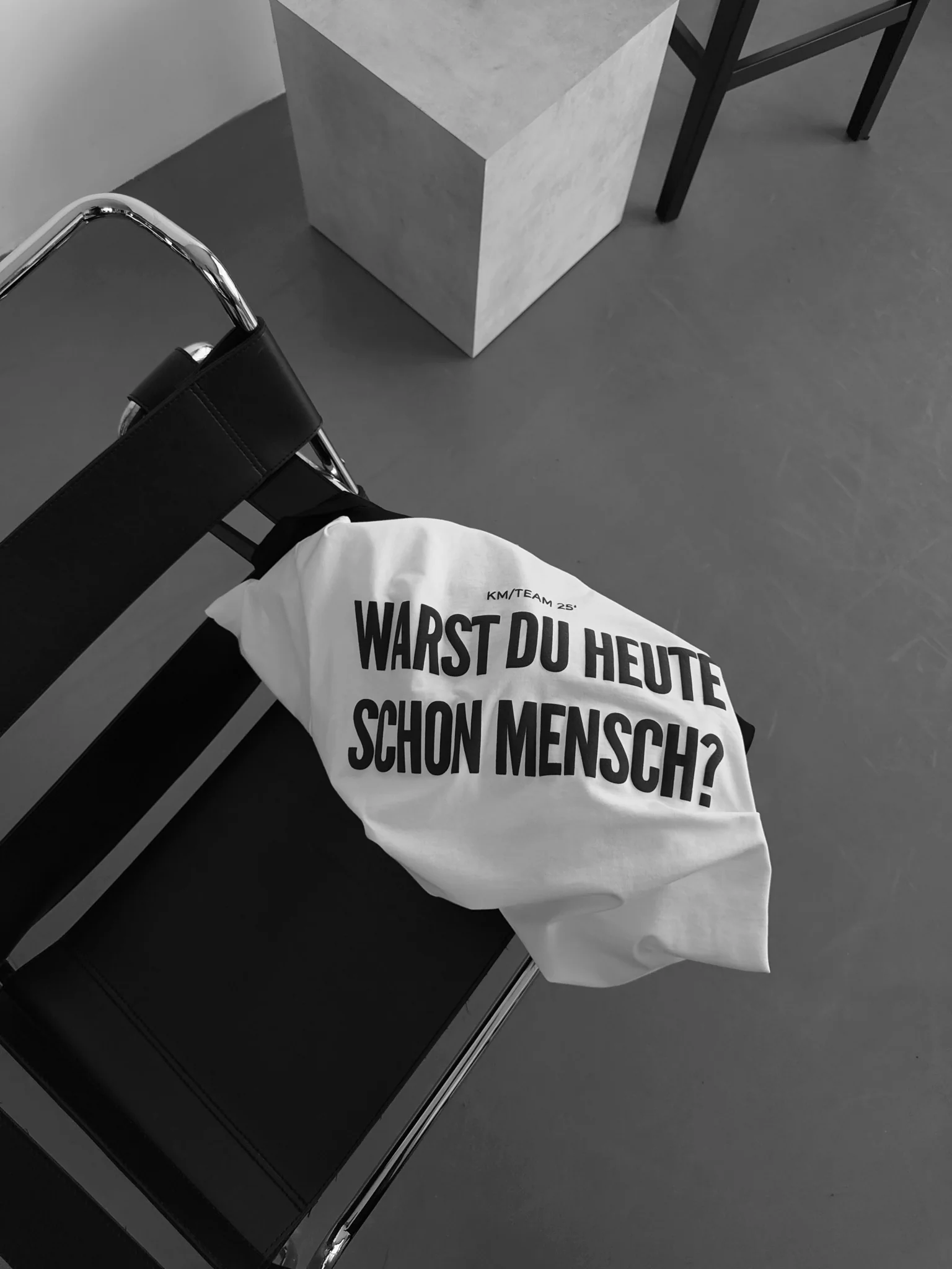 Oversize 'Mensch' T-Shirt - Ecru - Image 8