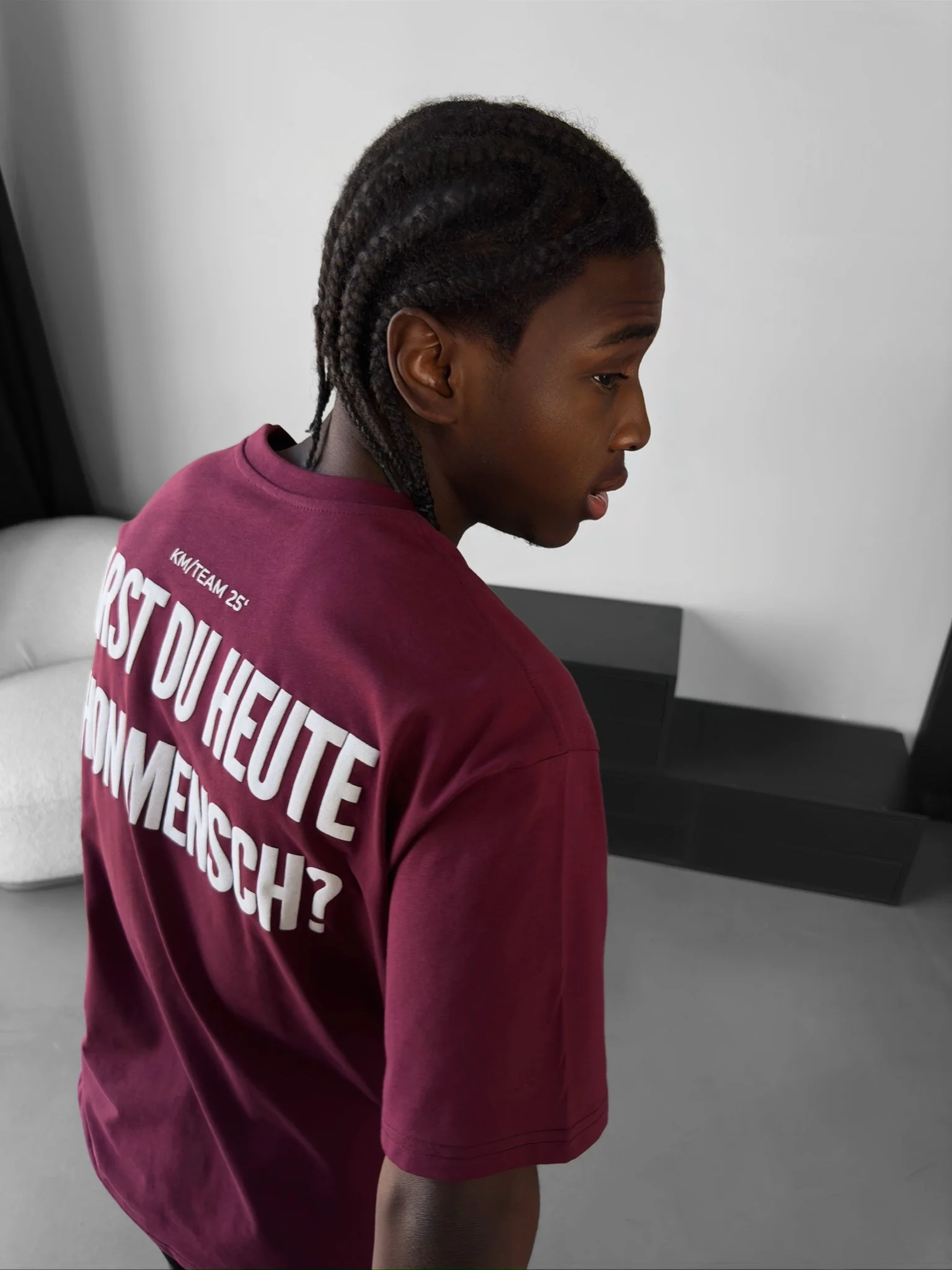 Oversize 'Mensch' T-Shirt - Port Royale - Image 5