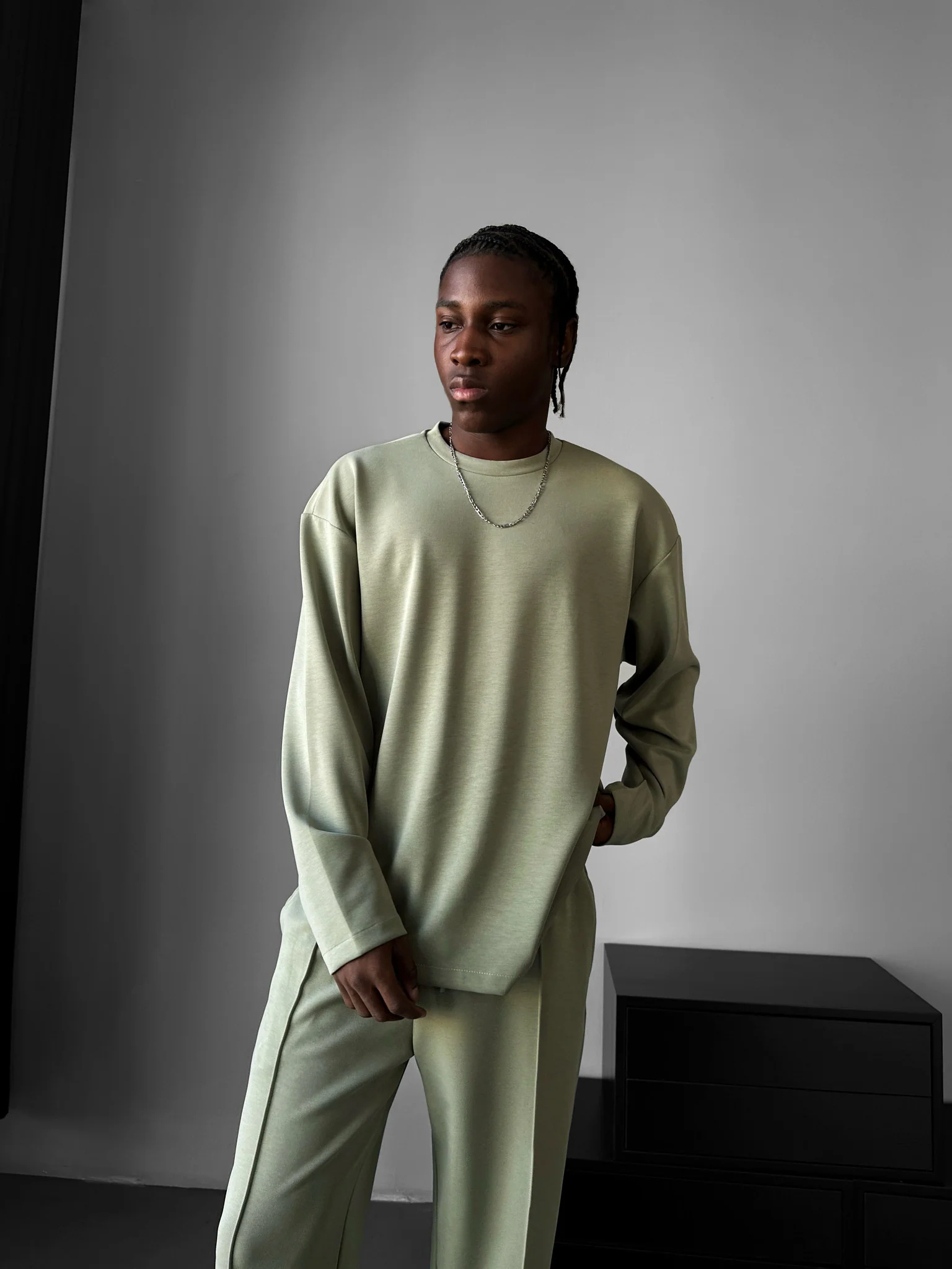 Oversize Modal Sweatshirt - Mint Green