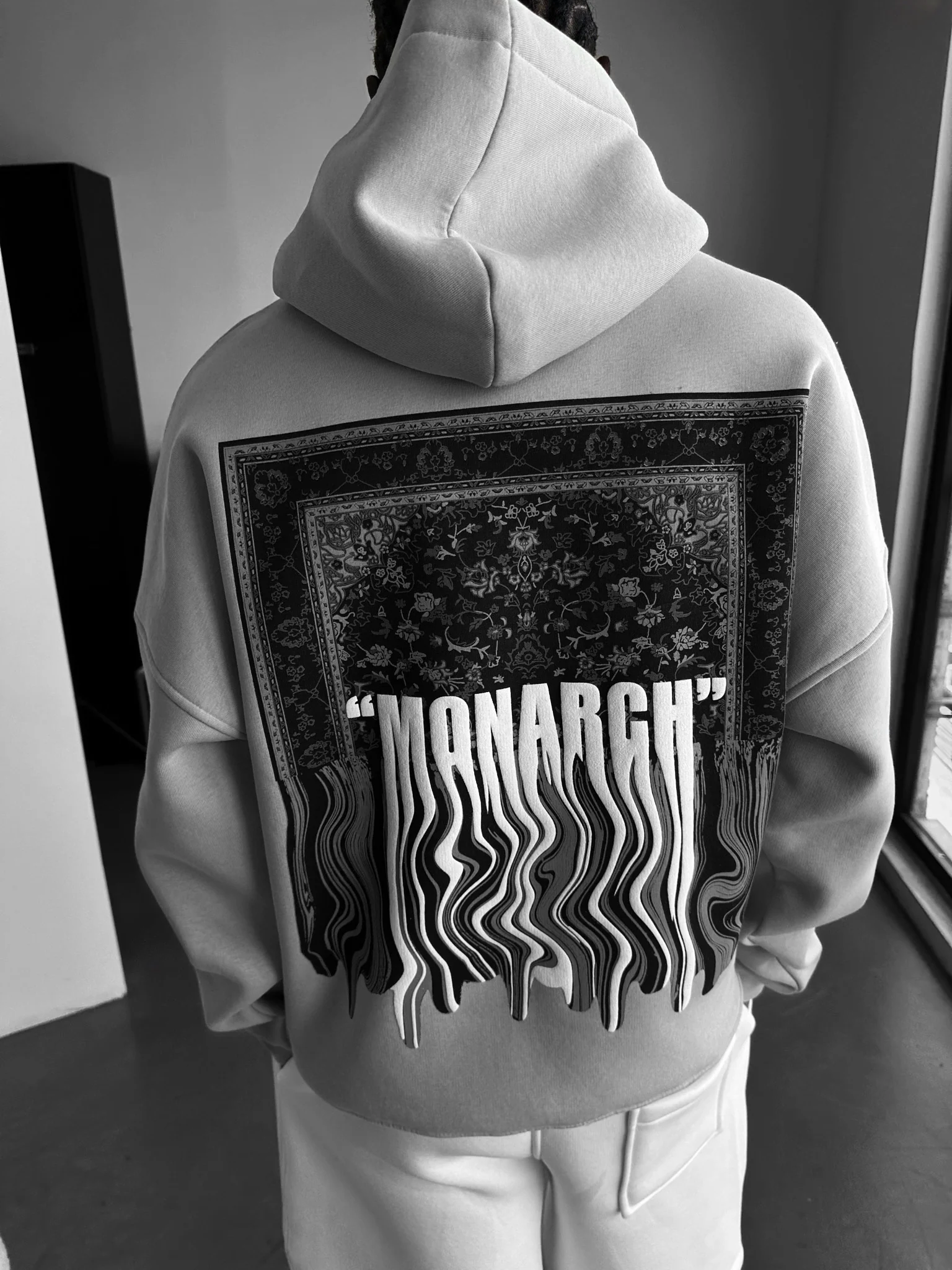 Oversize Monarch Hoodie - Grey - Image 6