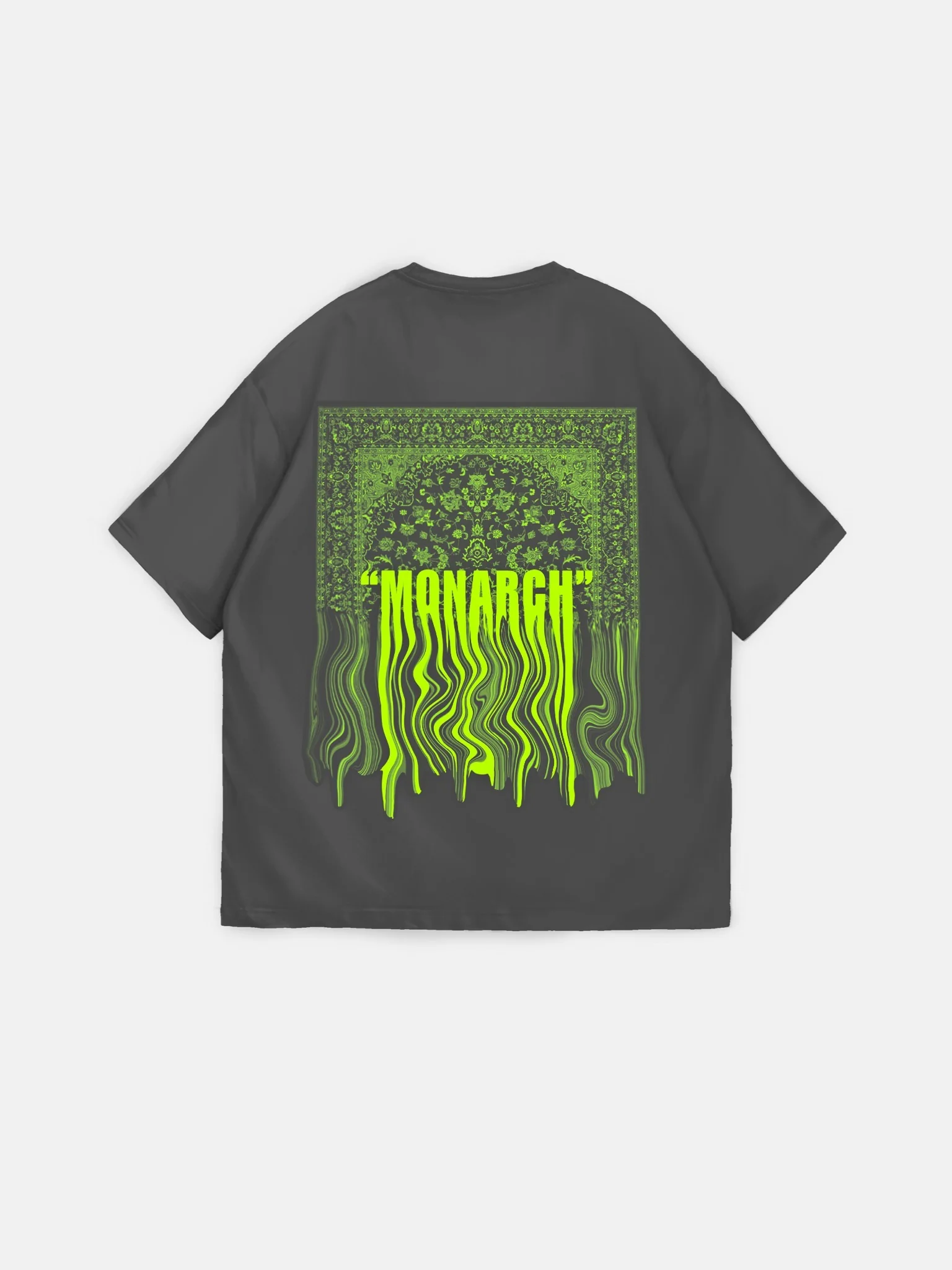 Oversize "Monarch" T-Shirt - Anthracite and Neon - Image 5