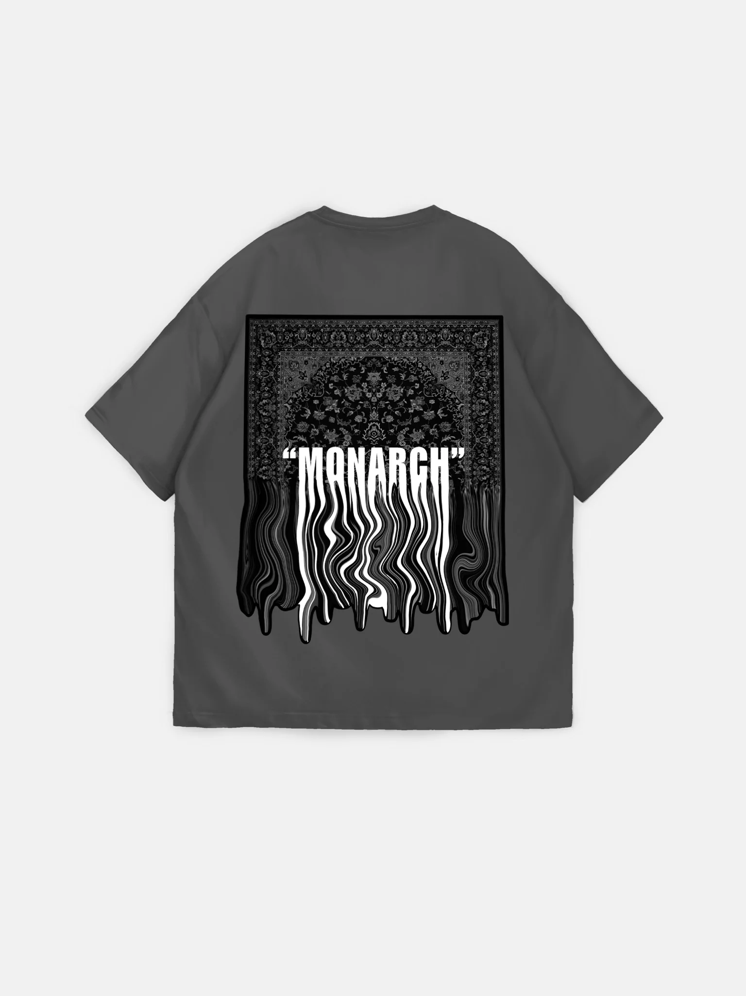 Oversize "Monarch" T-Shirt - Anthracite and White - Image 4