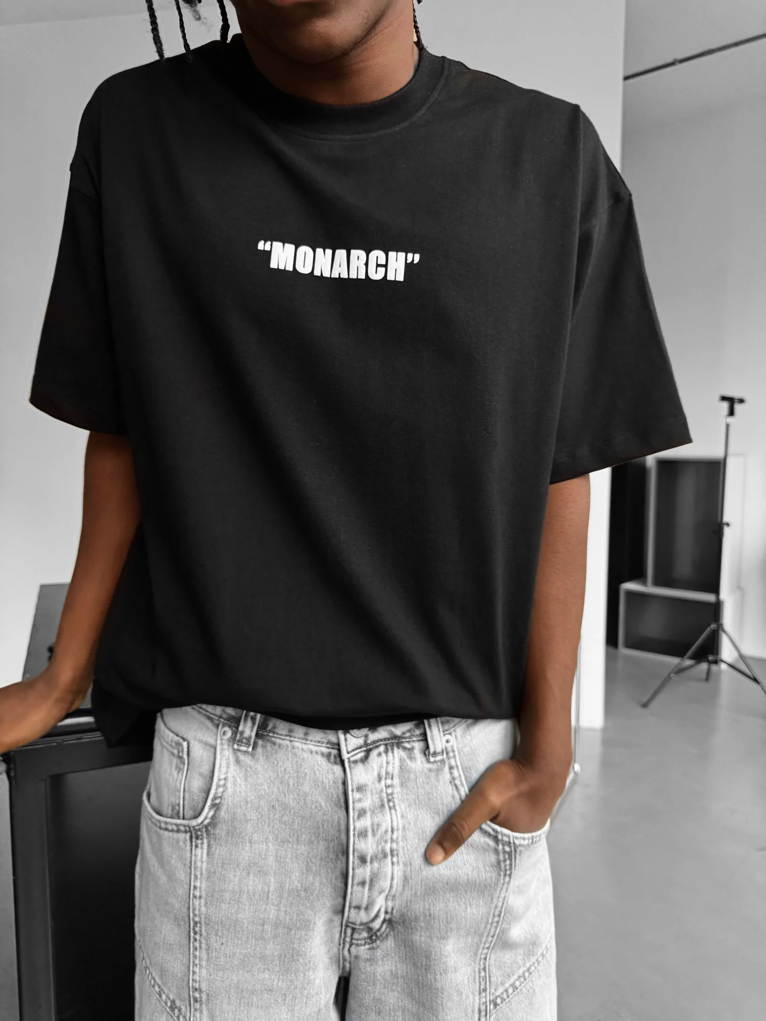 Oversize "Monarch" T-Shirt - Black and White - Image 6