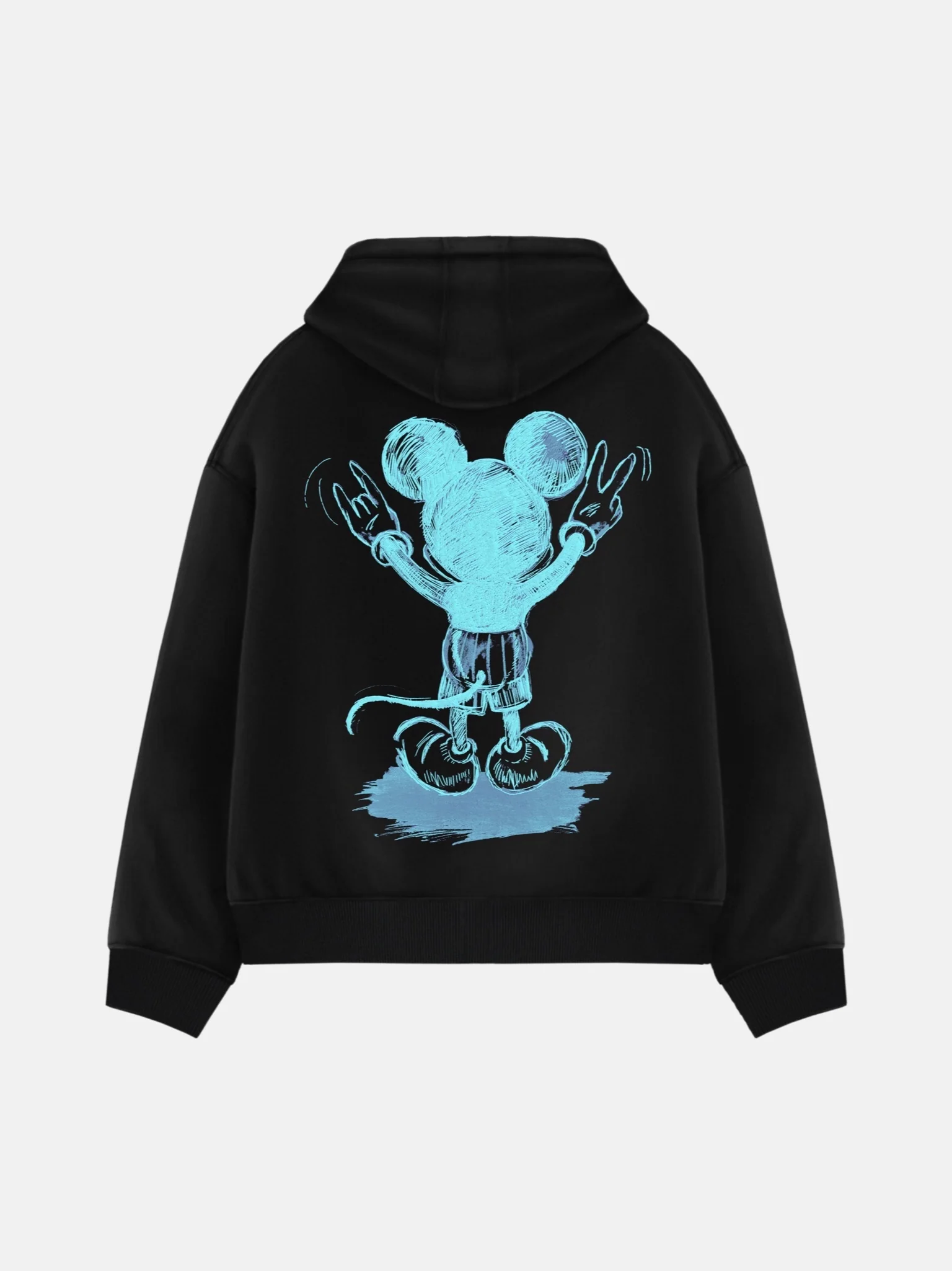 Oversize Mouse Hoodie - Black and Blue - Image 3