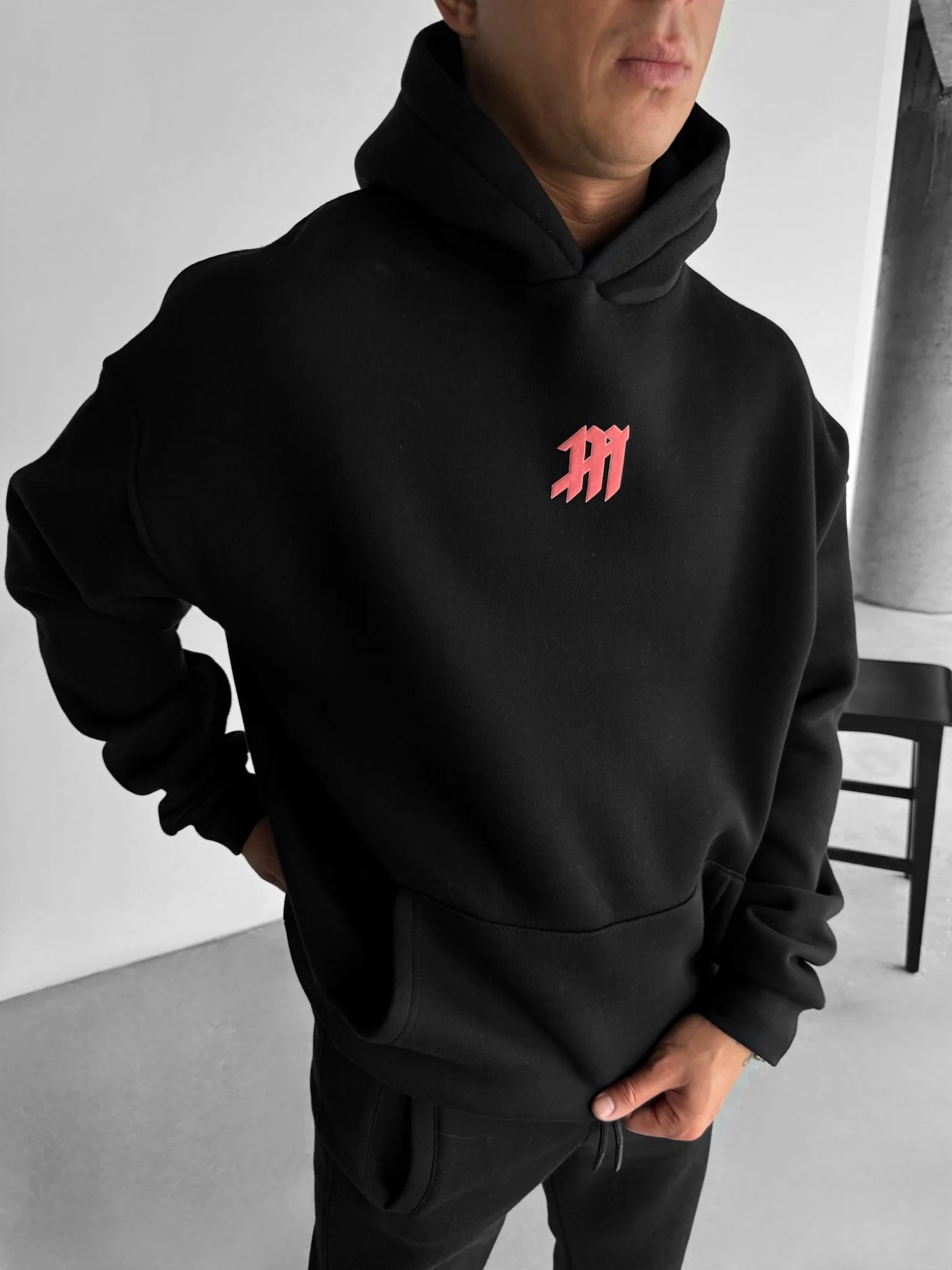 Oversize Mouse Hoodie - Black and Pink - Image 4