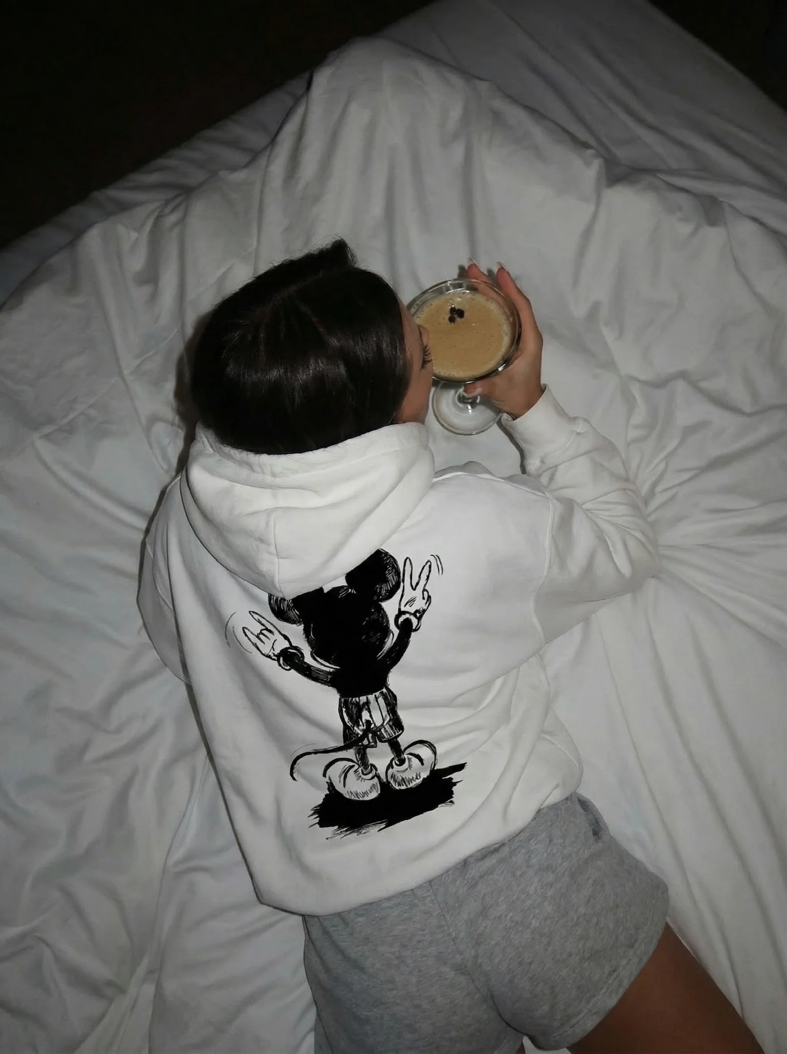 Oversize Mouse Hoodie - White