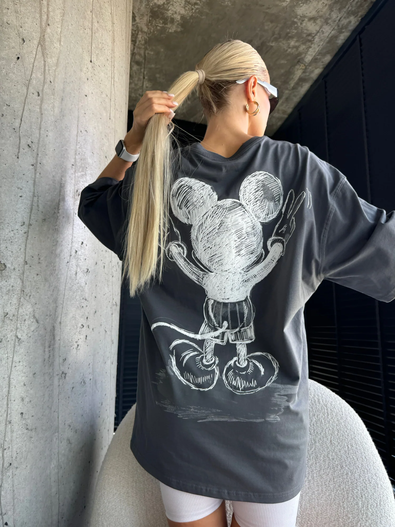 Oversize Mouse T-shirt - Anthracite - Image 2