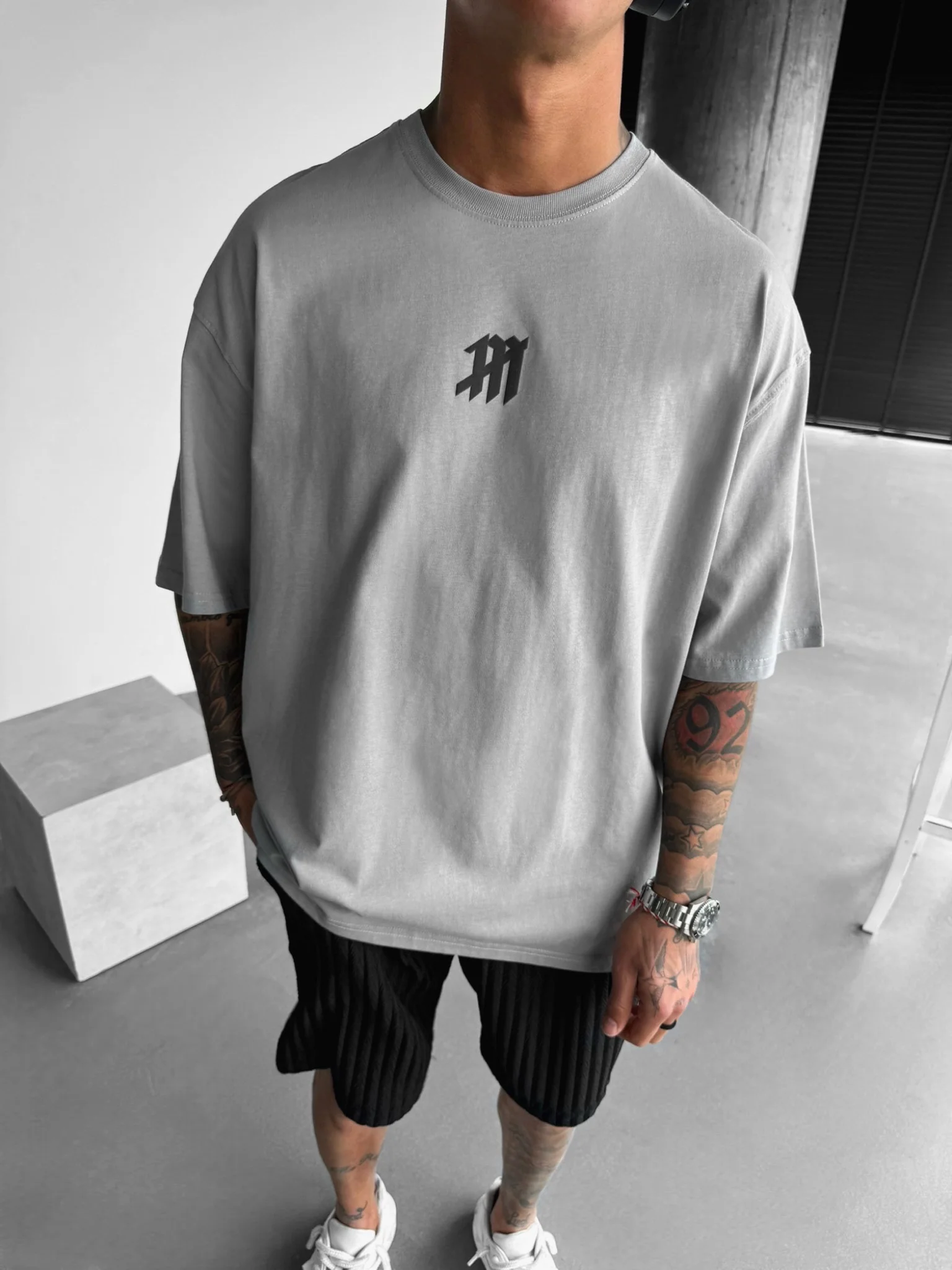 Oversize Mouse T-shirt - Grey - Image 2