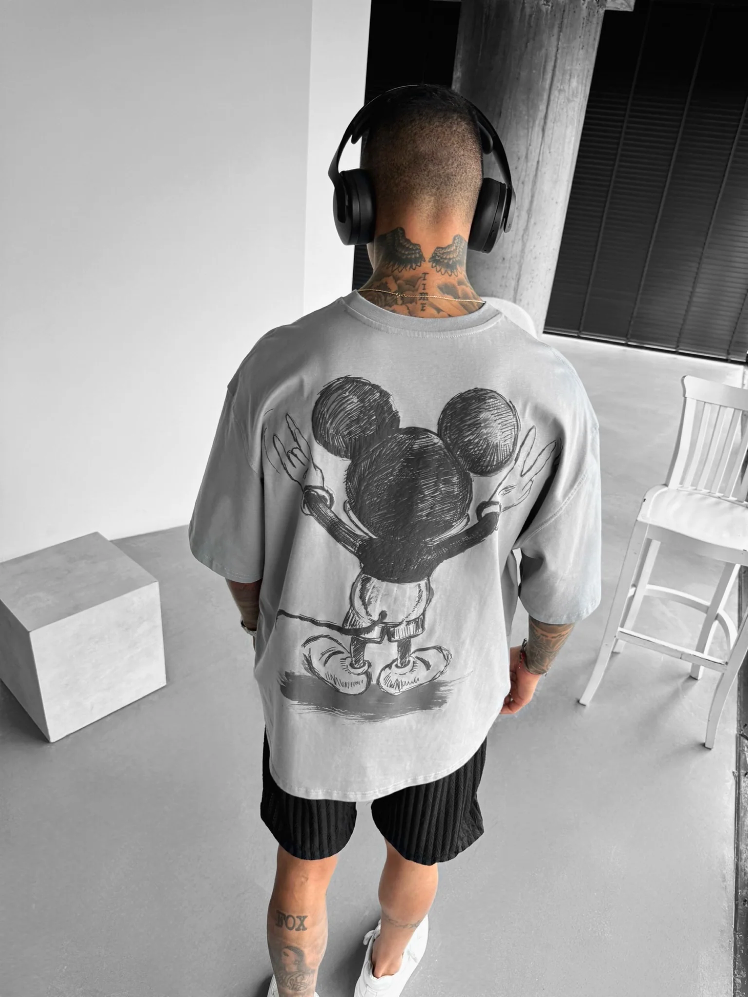 Oversize Mouse T-shirt - Grey - Image 5
