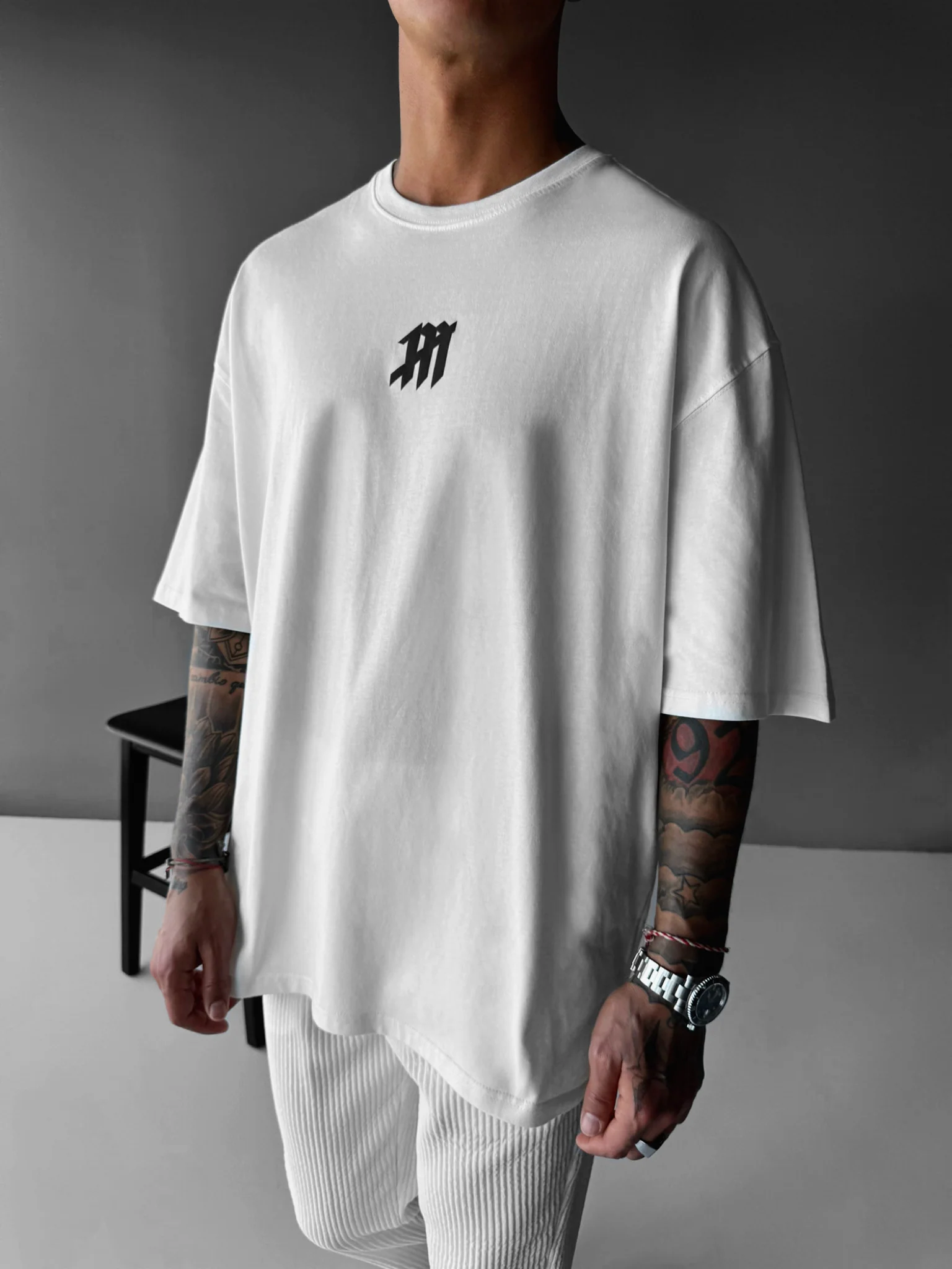 Oversize Mouse T-shirt - White and Black - Image 2