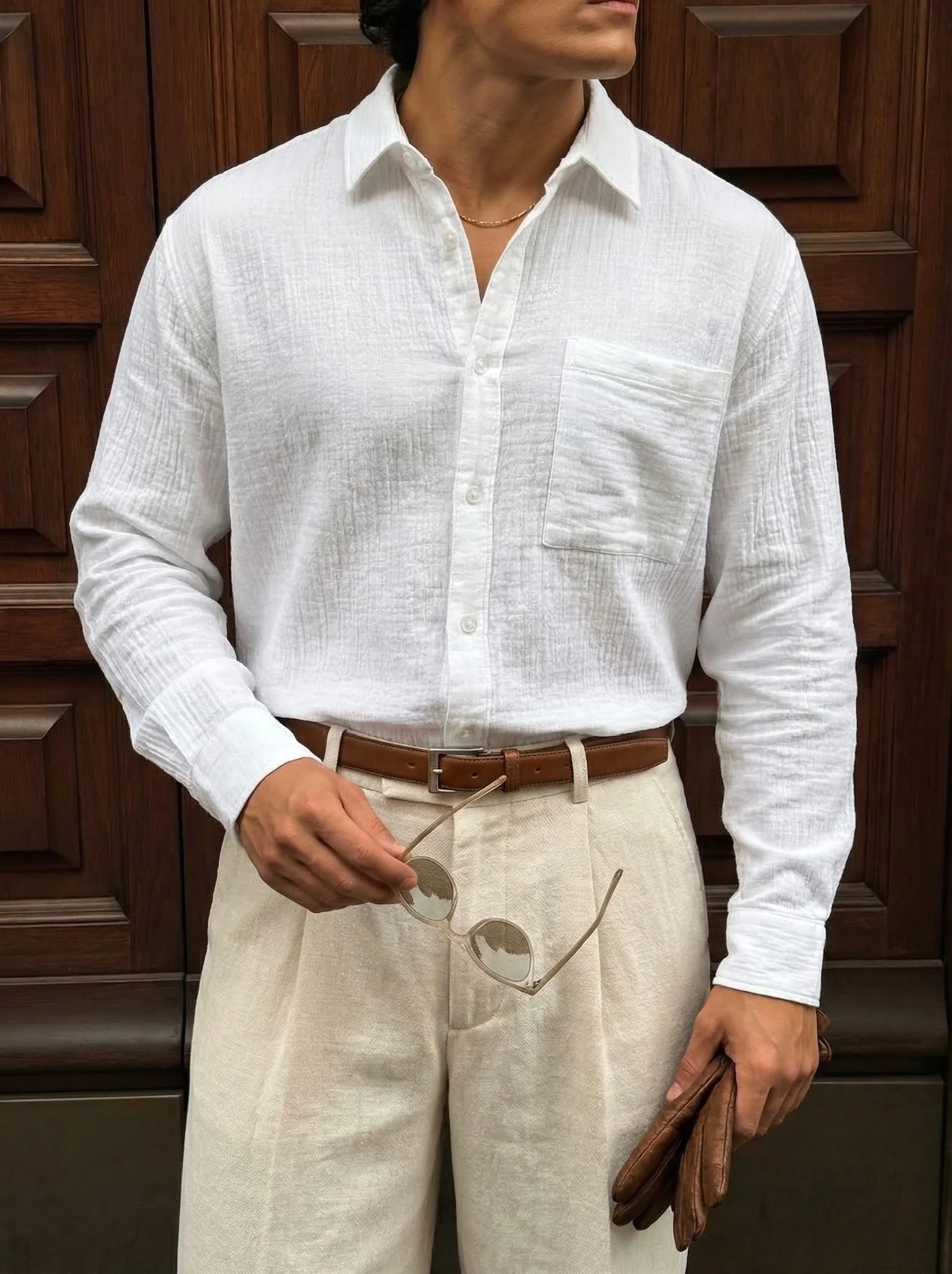 Oversize Muslin Shirt - White