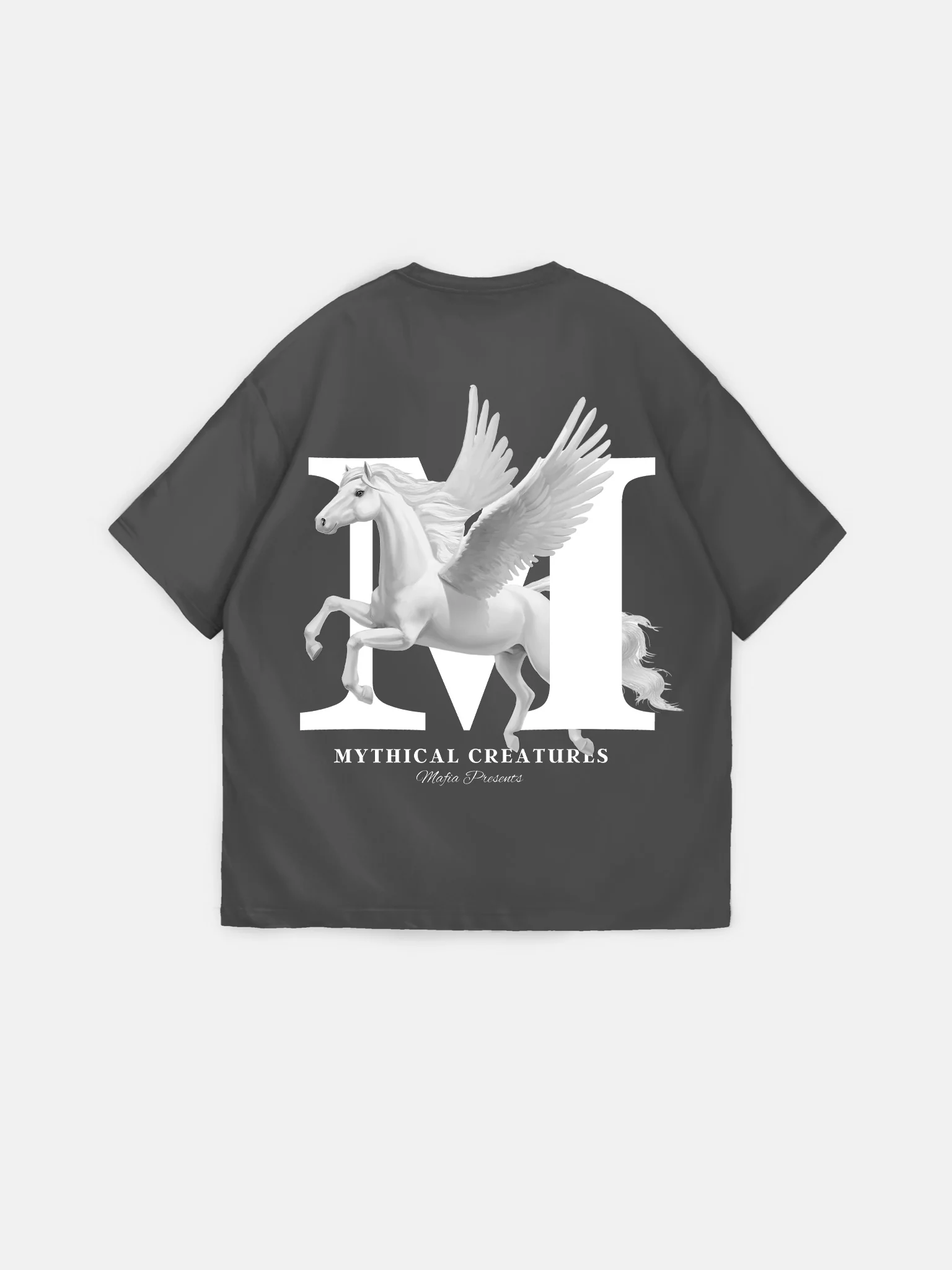 Oversize Mythical Creatures T-shirt - Anthracite - Image 2