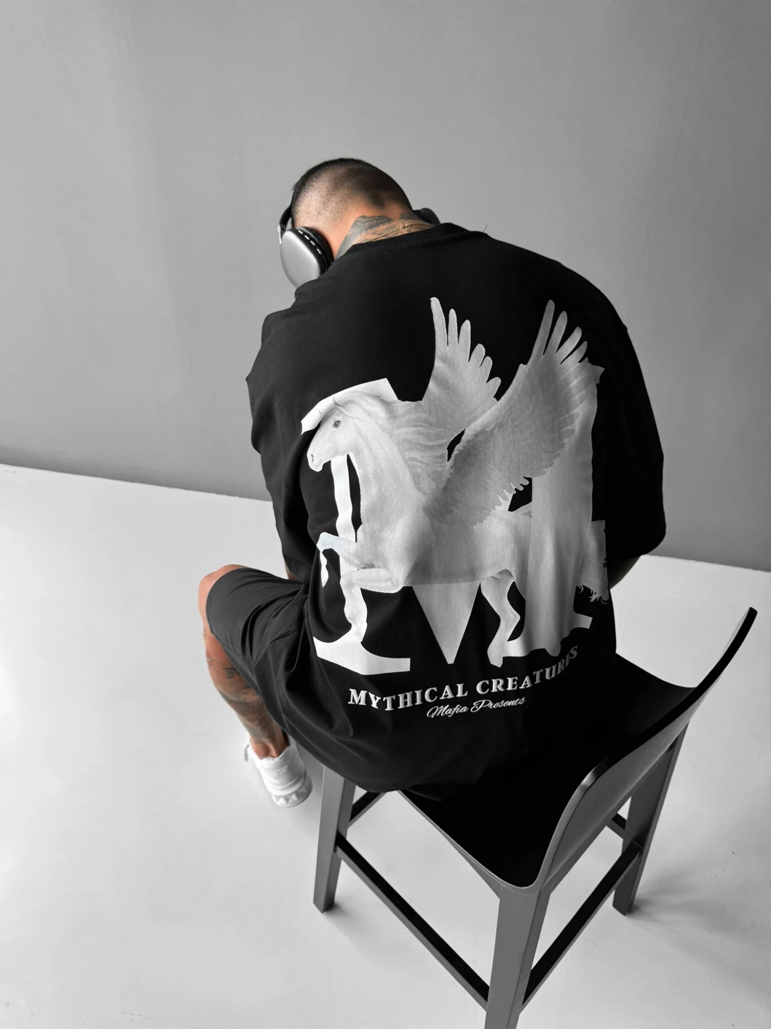 Oversize Mythical Creatures T-shirt - Black - Image 2