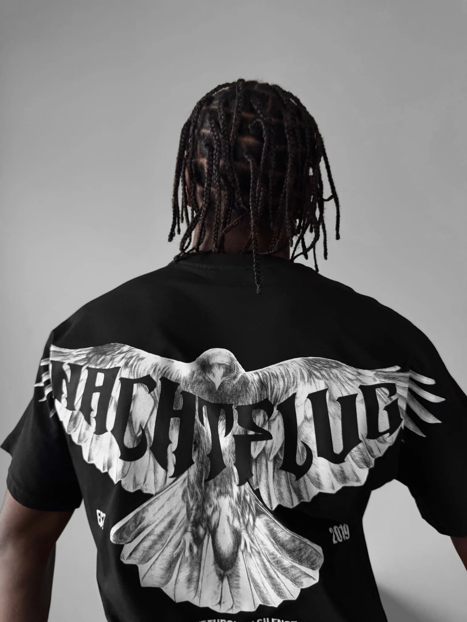 Oversize "Nachtflug" T-Shirt - Black - Image 3