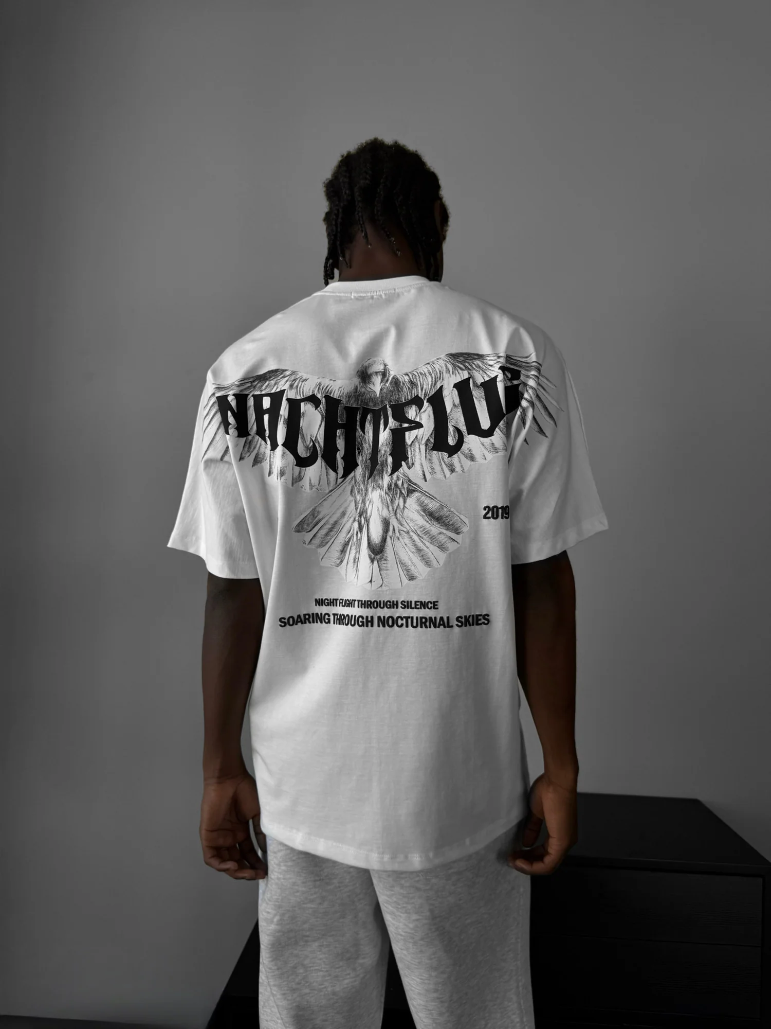 Oversize "Nachtflug" T-Shirt - Ecru - Image 4