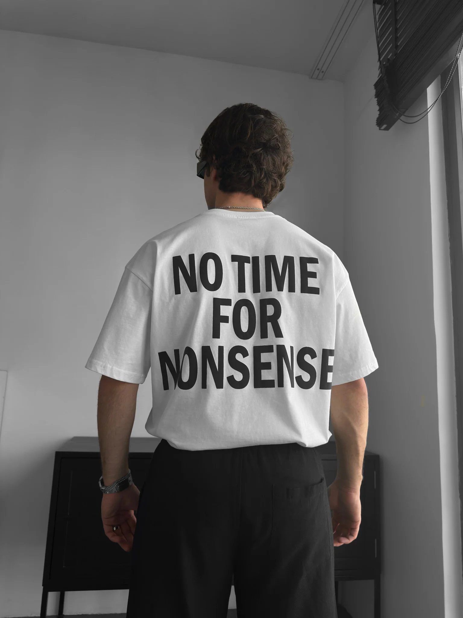 Oversize Nonsense T-shirt - Ecru