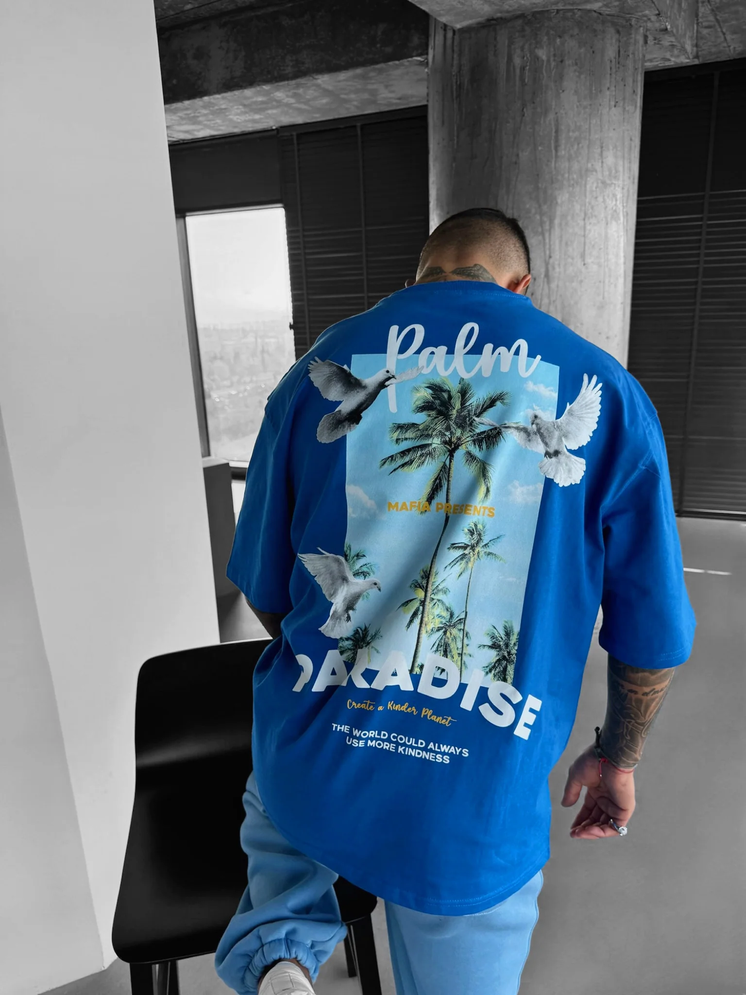 Oversize Palm Paradise T-shirt - Saks - Image 3
