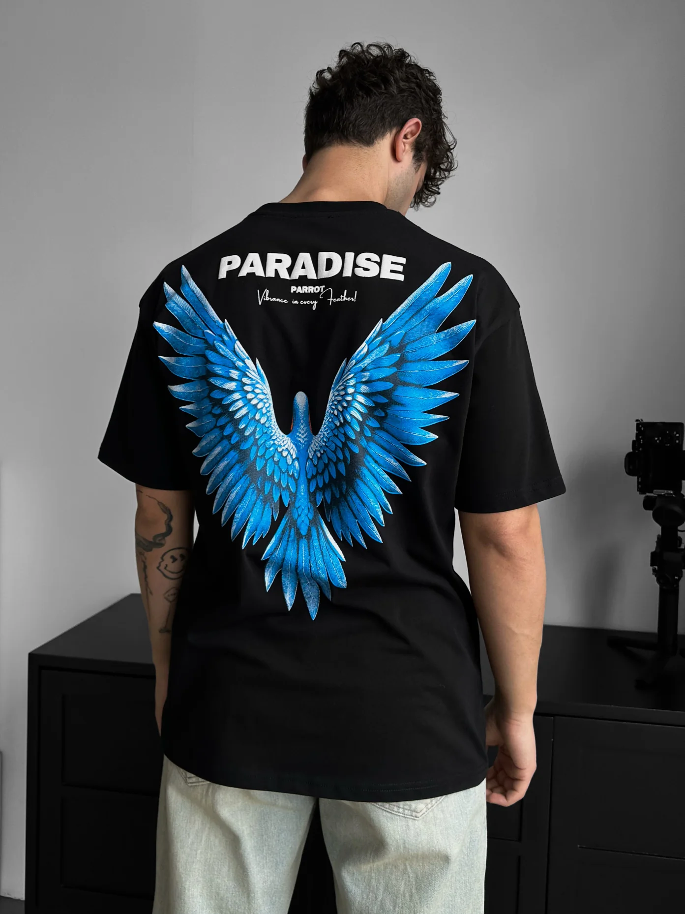 Oversize Paradise T-Shirt - Black - Image 3