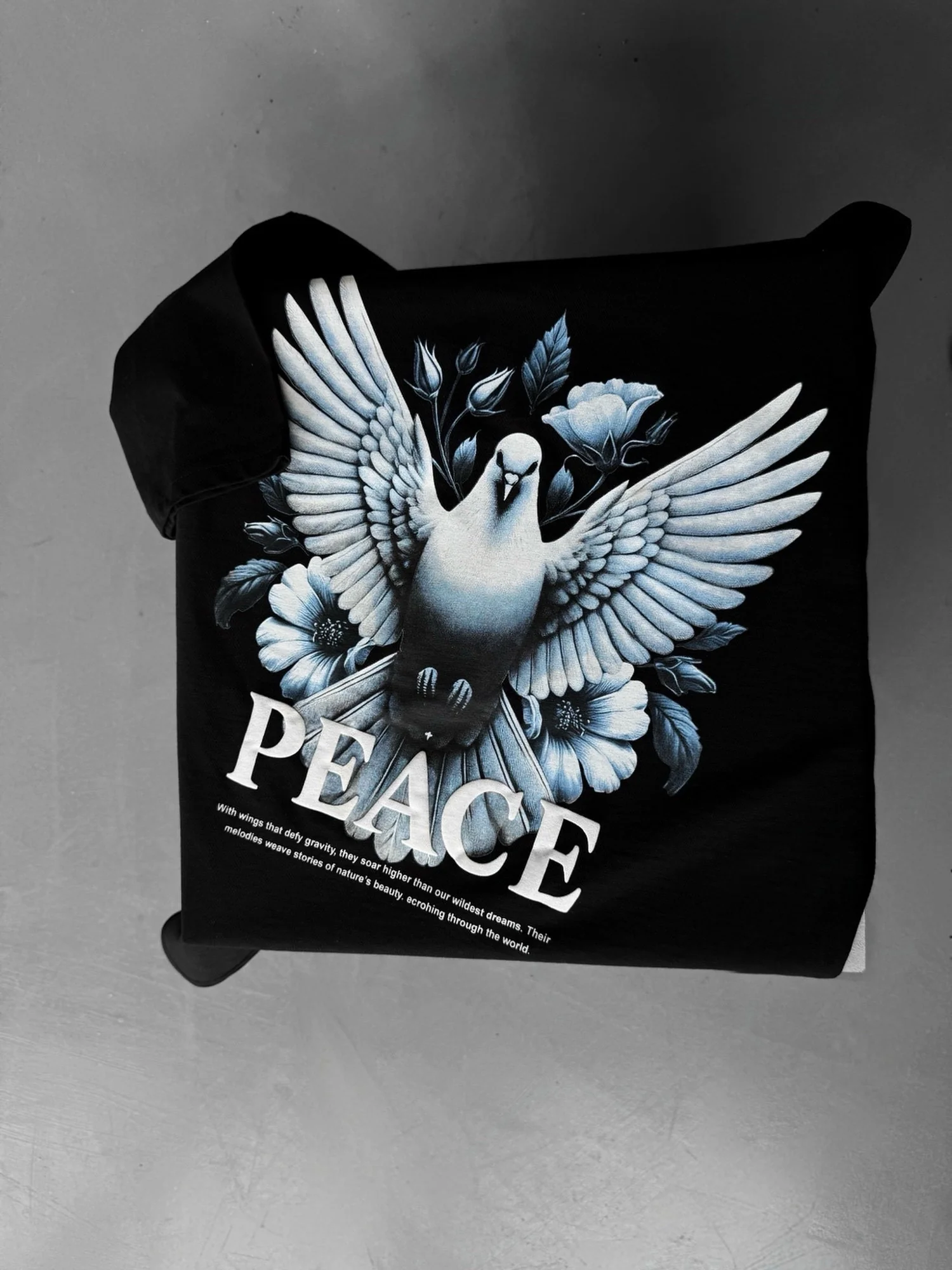 Oversize Peace T-Shirt - Black