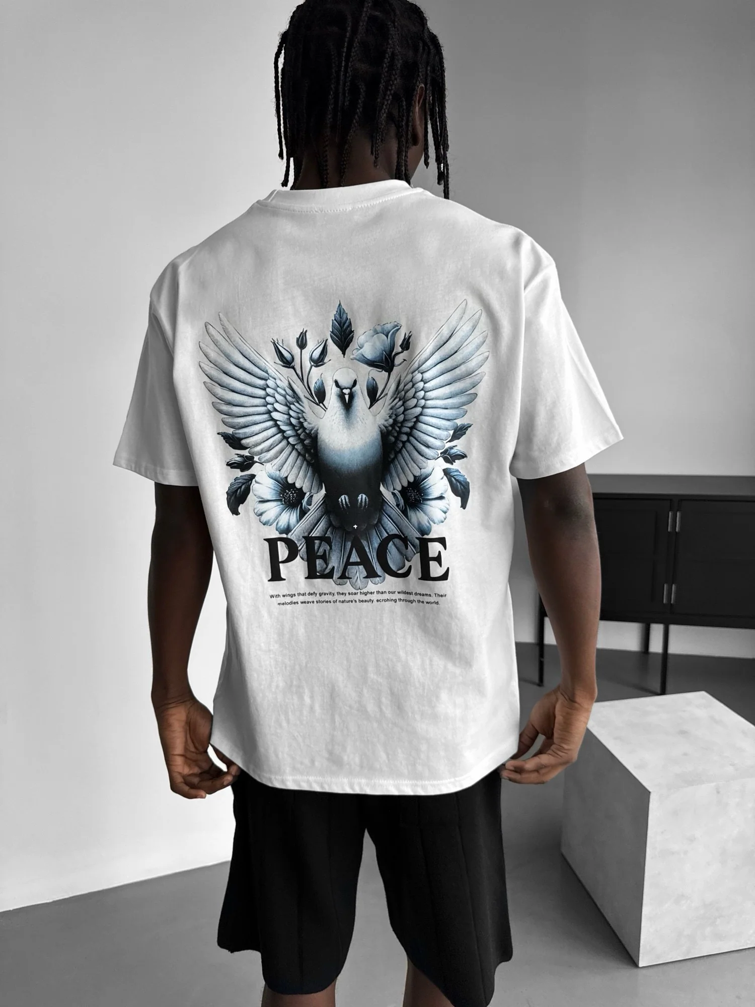 Oversize Peace T-Shirt - Ecru - Image 2
