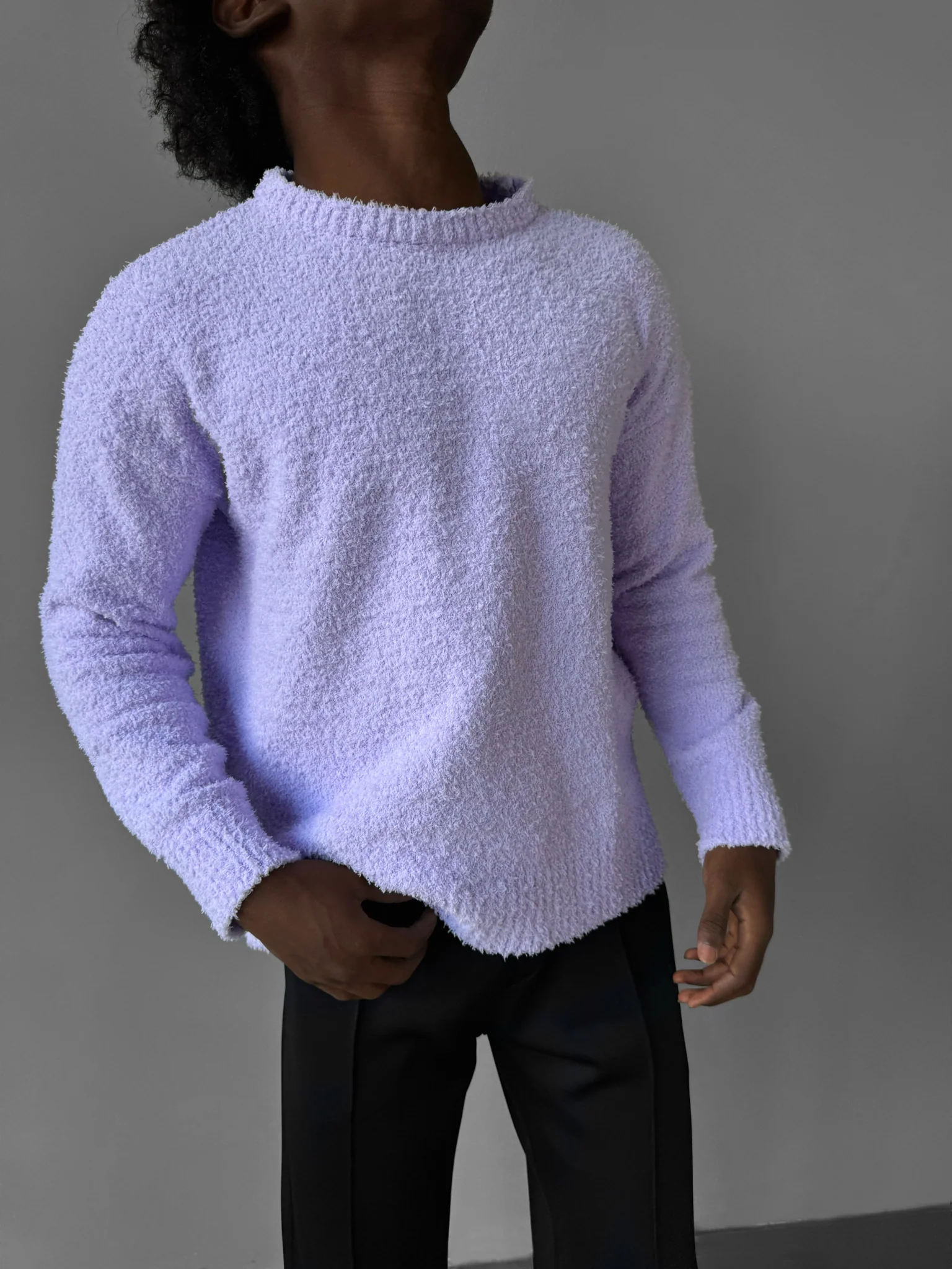 Oversize Plush Pullover - Lilac Whisper - Image 5