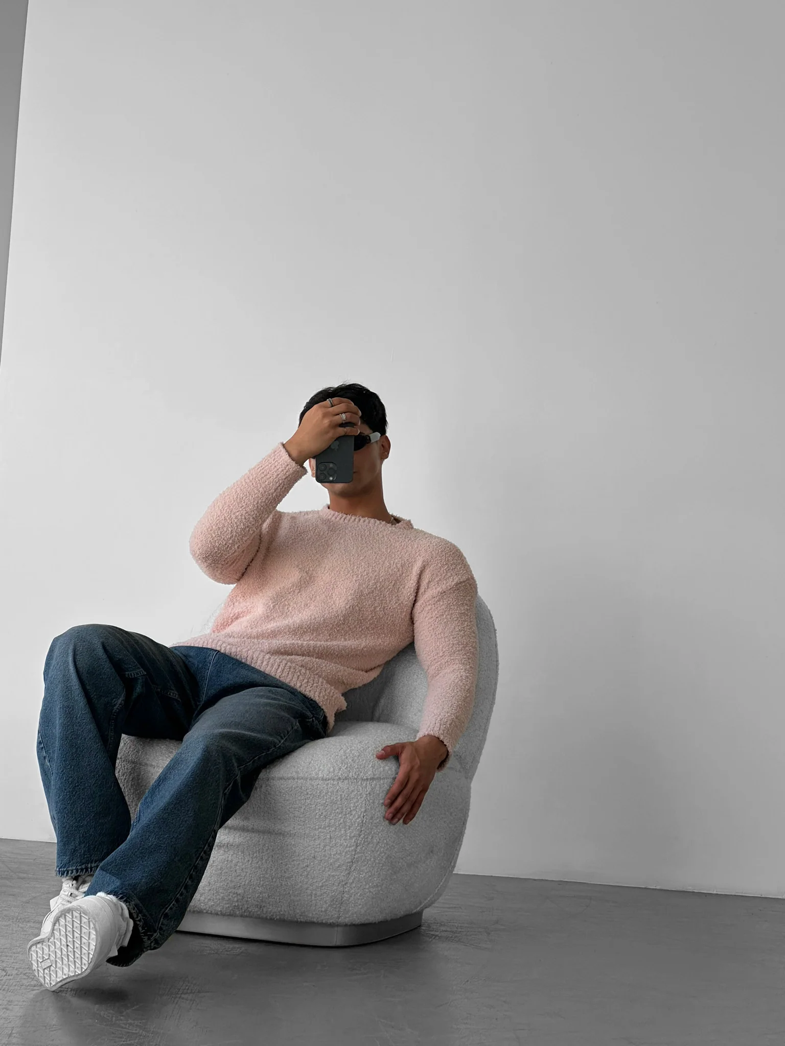 Oversize Plush Pullover - Rose Smoke - Image 3
