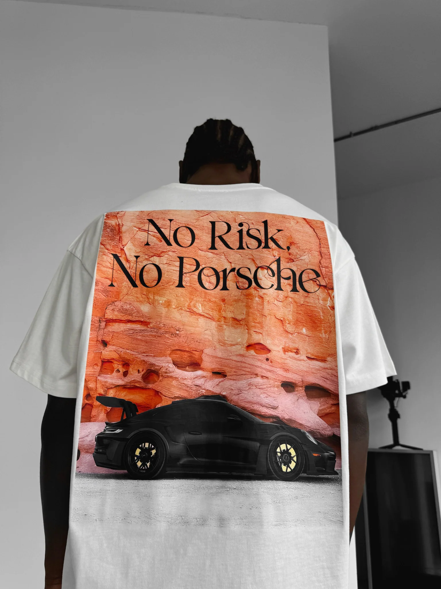 Oversize Porsche T-Shirt - Ecru - Image 2
