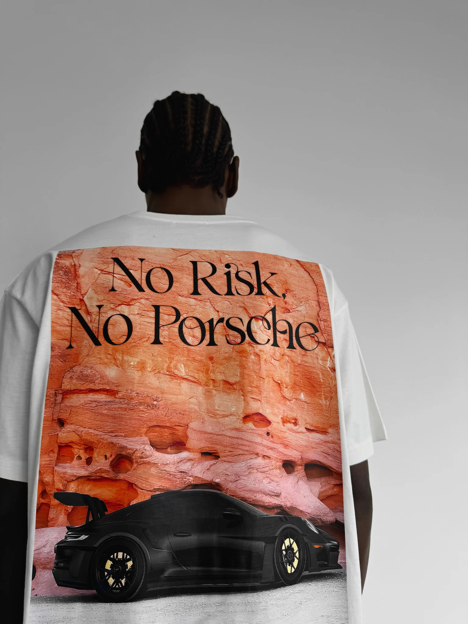 Oversize Porsche T-Shirt - Ecru - Image 3