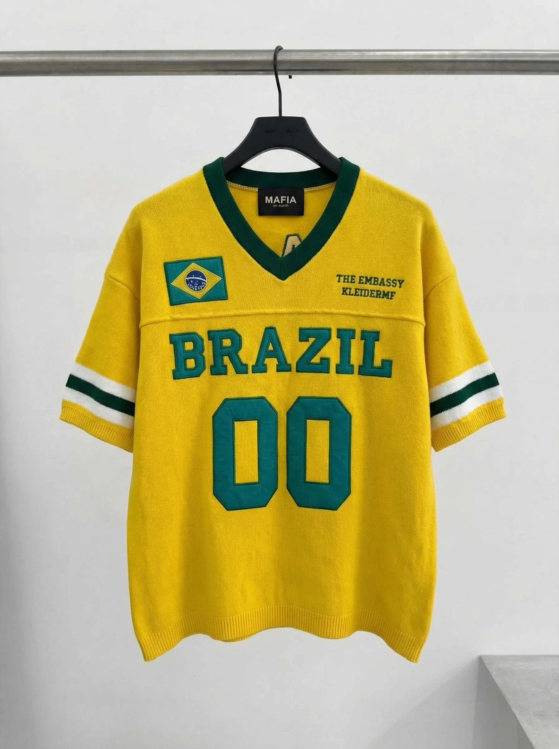 Oversize Brazil Knit T-shirt - Yellow