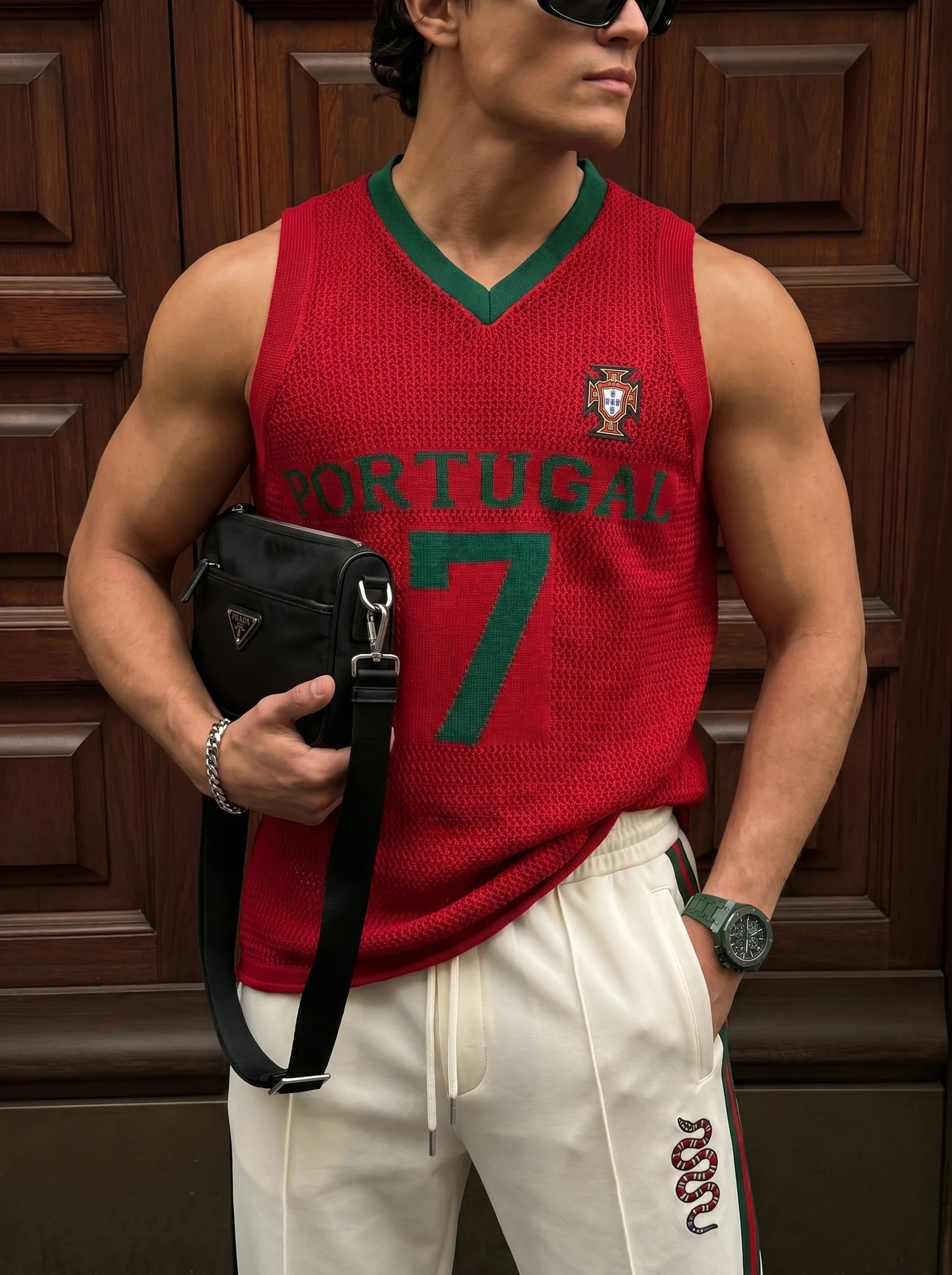 Oversize Portugal Knit Tanktop - Red