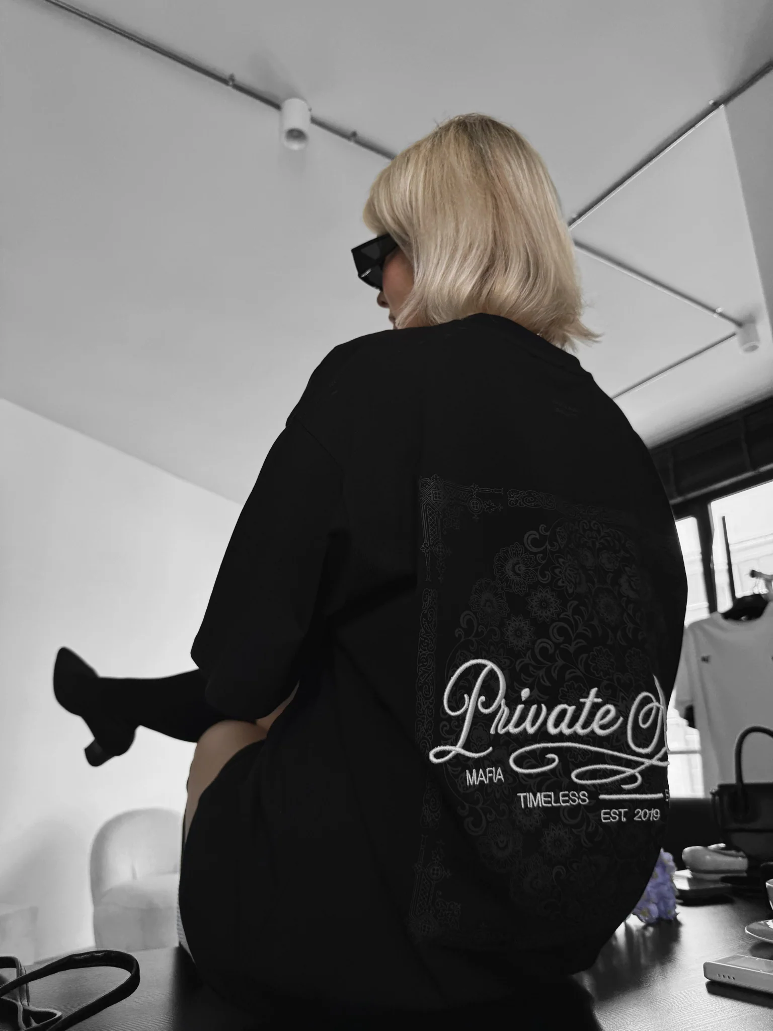 Oversize Private Archive T-Shirt - Black - Image 4