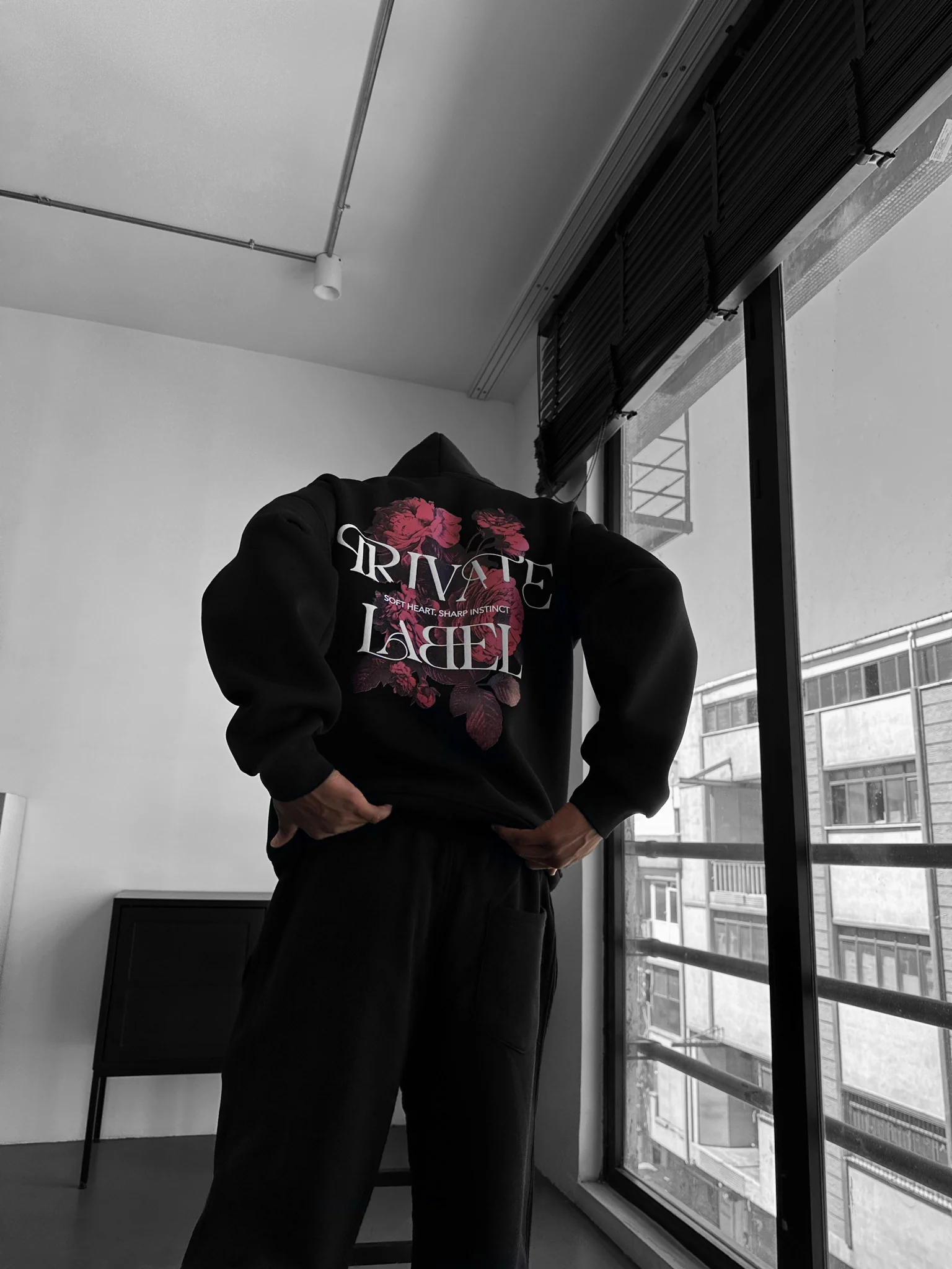 Oversize Private Label Hoodie - Black - Image 6