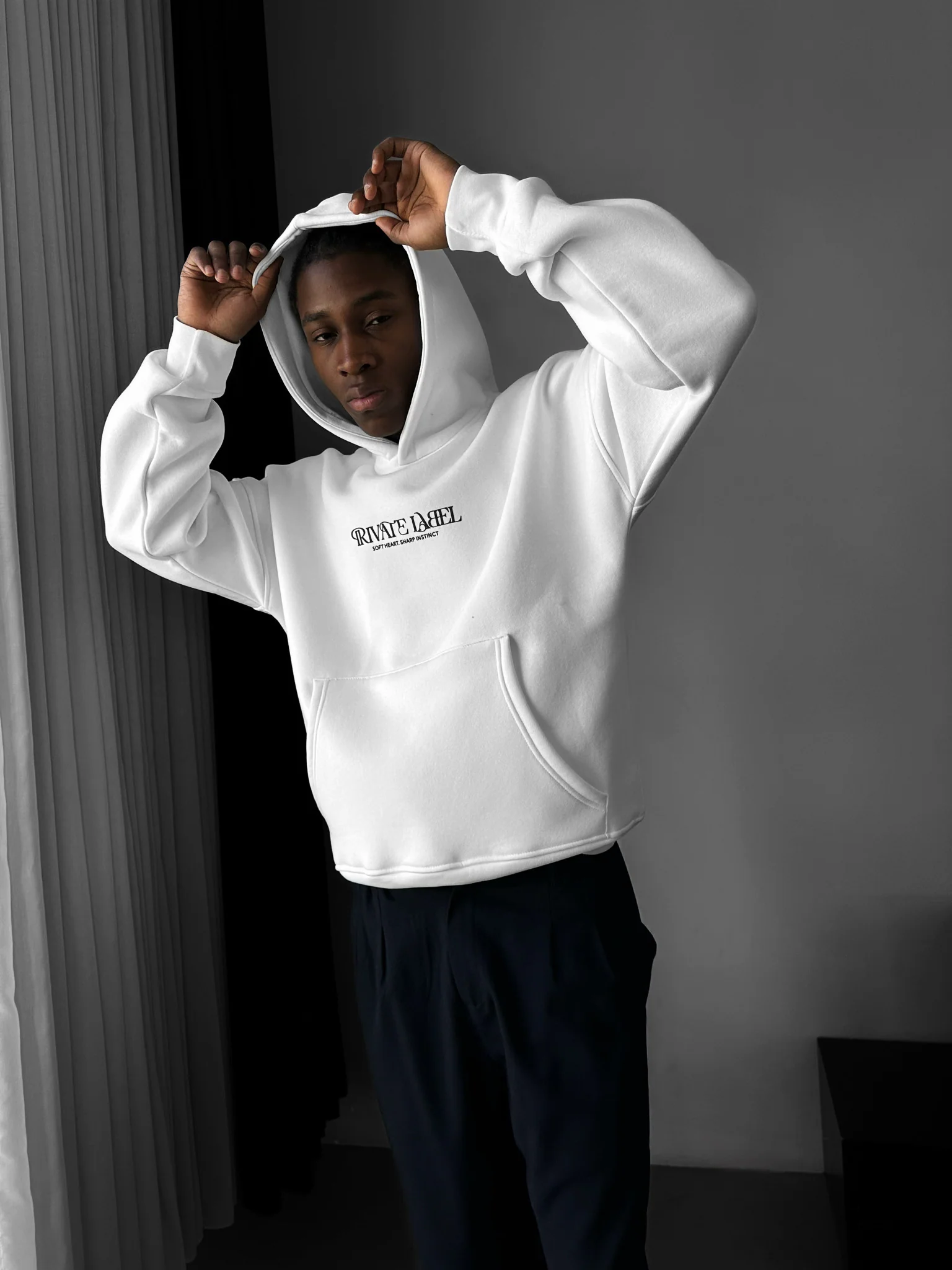Oversize Private Label Hoodie - Ecru - Image 5