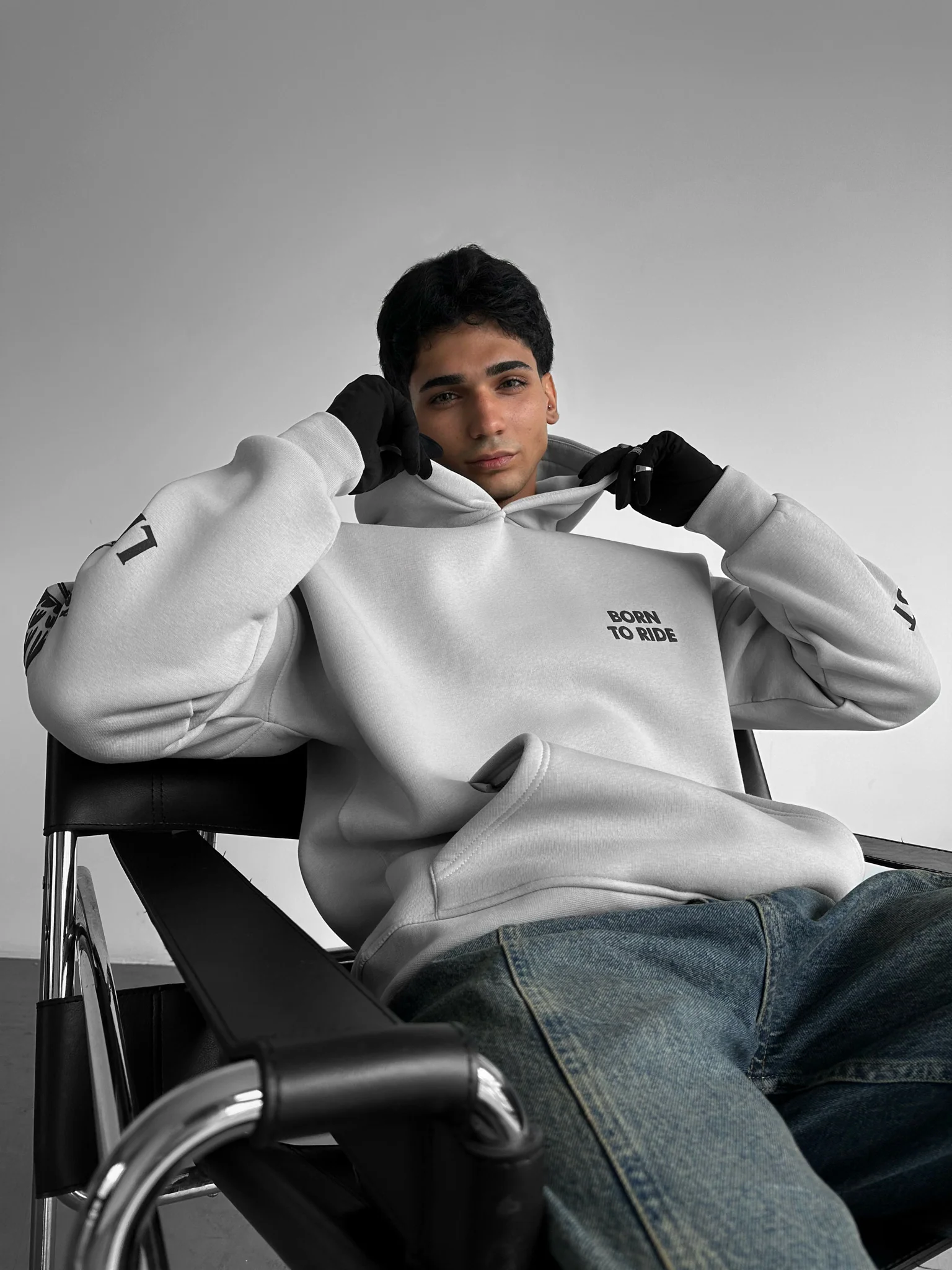Oversize Ride to Survive Hoodie - Grey - Image 4