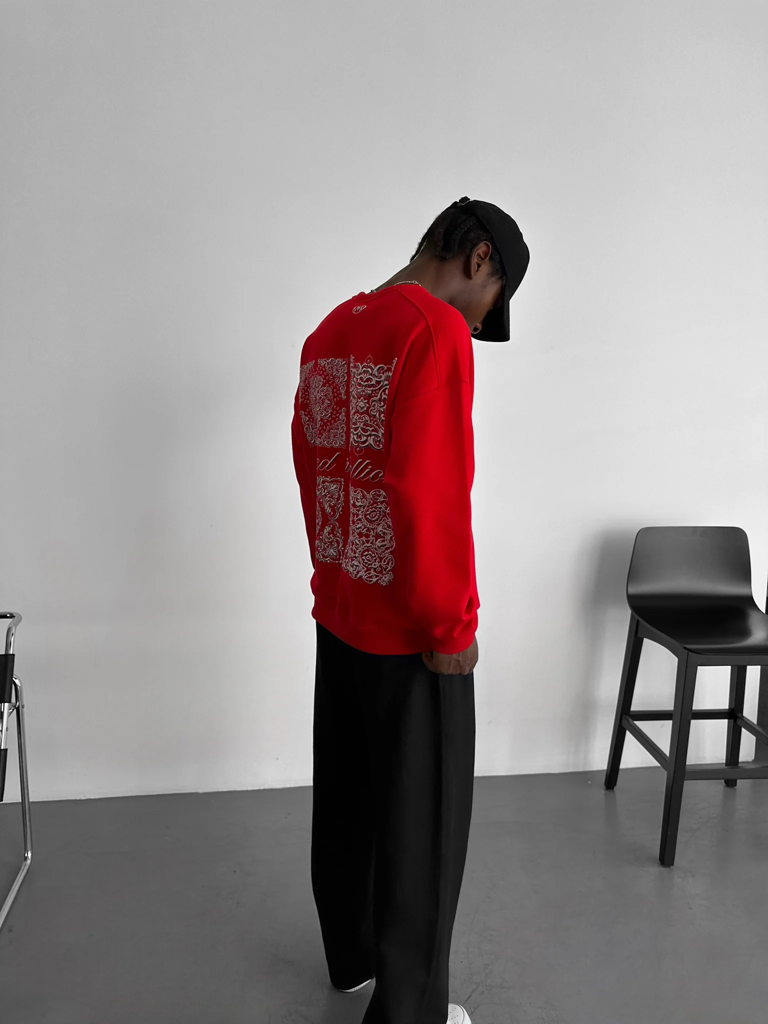 Oversize Sacred Rebellion Sweater - Red - Image 3