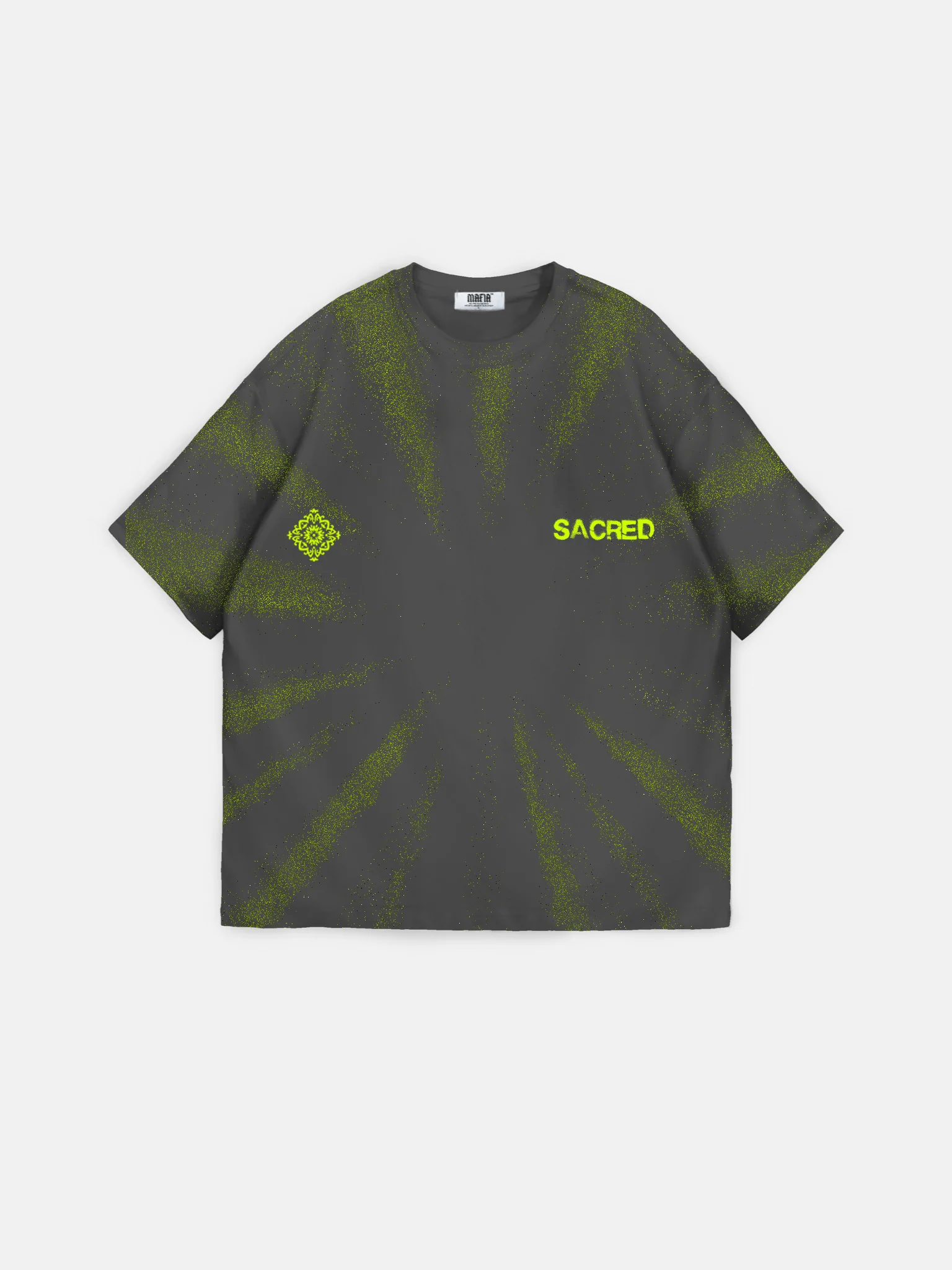 Oversize 'Sacred' T-Shirt - Anthracite - Image 6