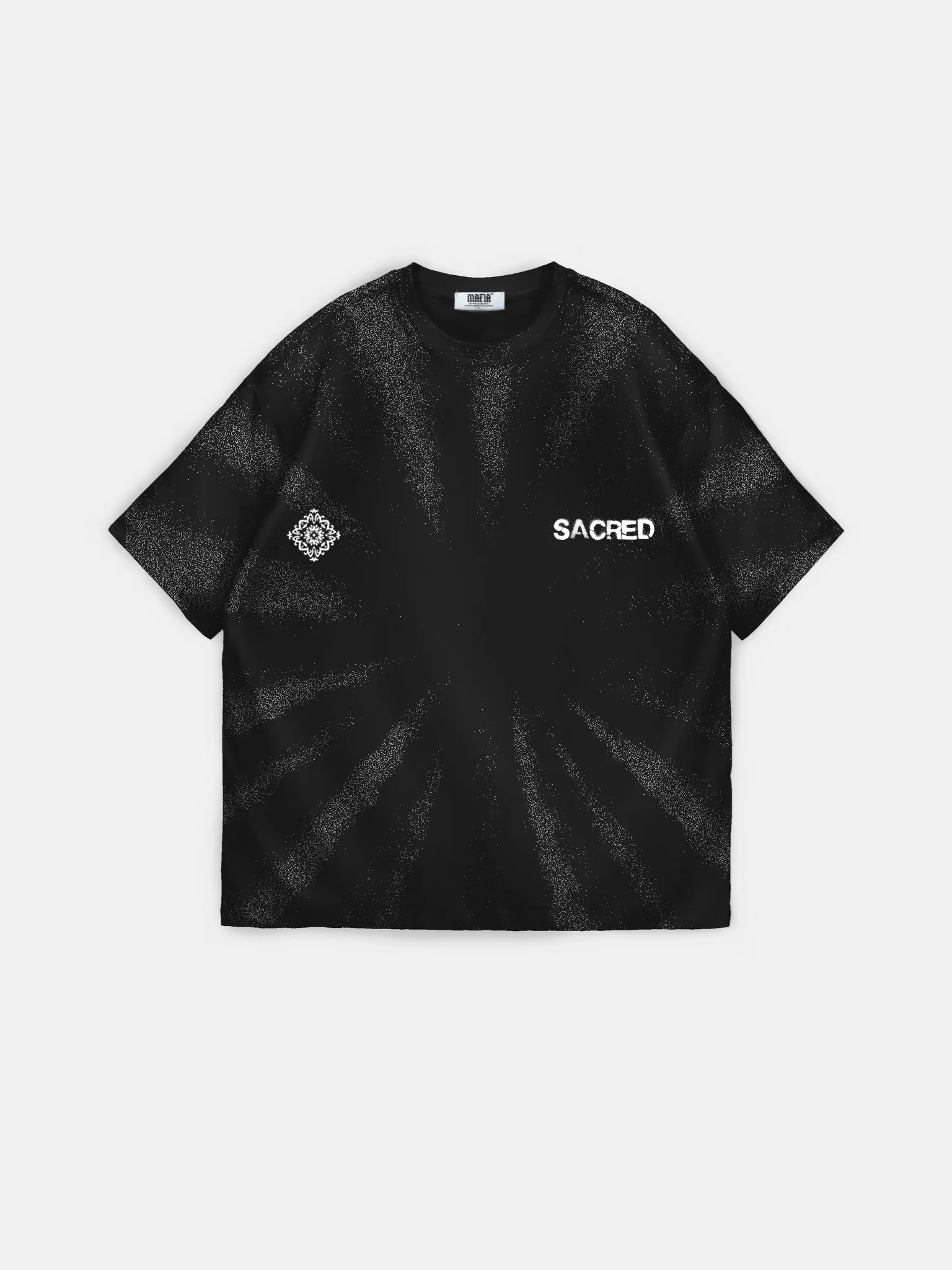 Oversize 'Sacred' T-Shirt - Black - Image 6