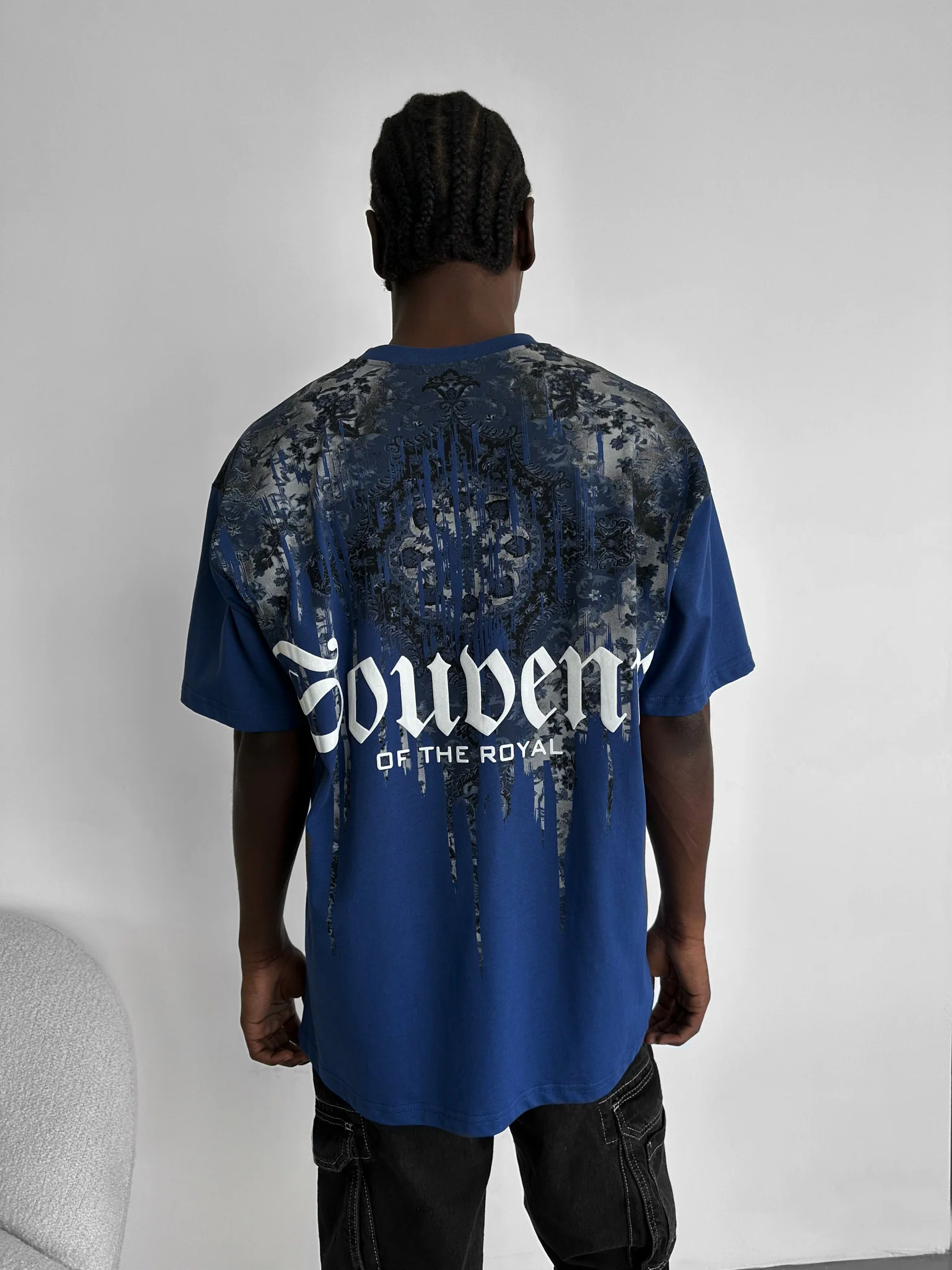 Oversize Souvenir T-Shirt - Navy Peony - Image 3