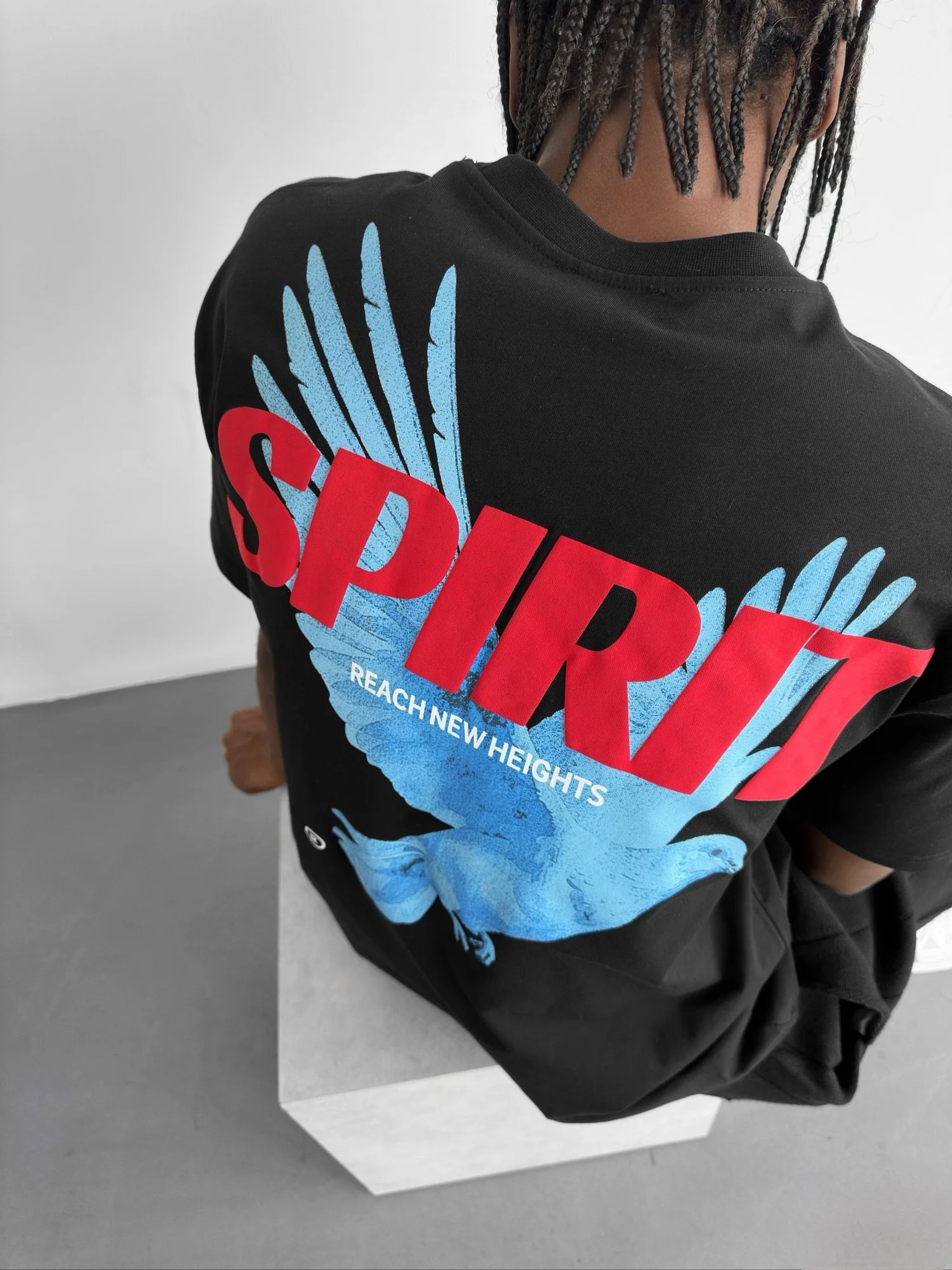 Oversize Spirit T-Shirt - Black - Image 2