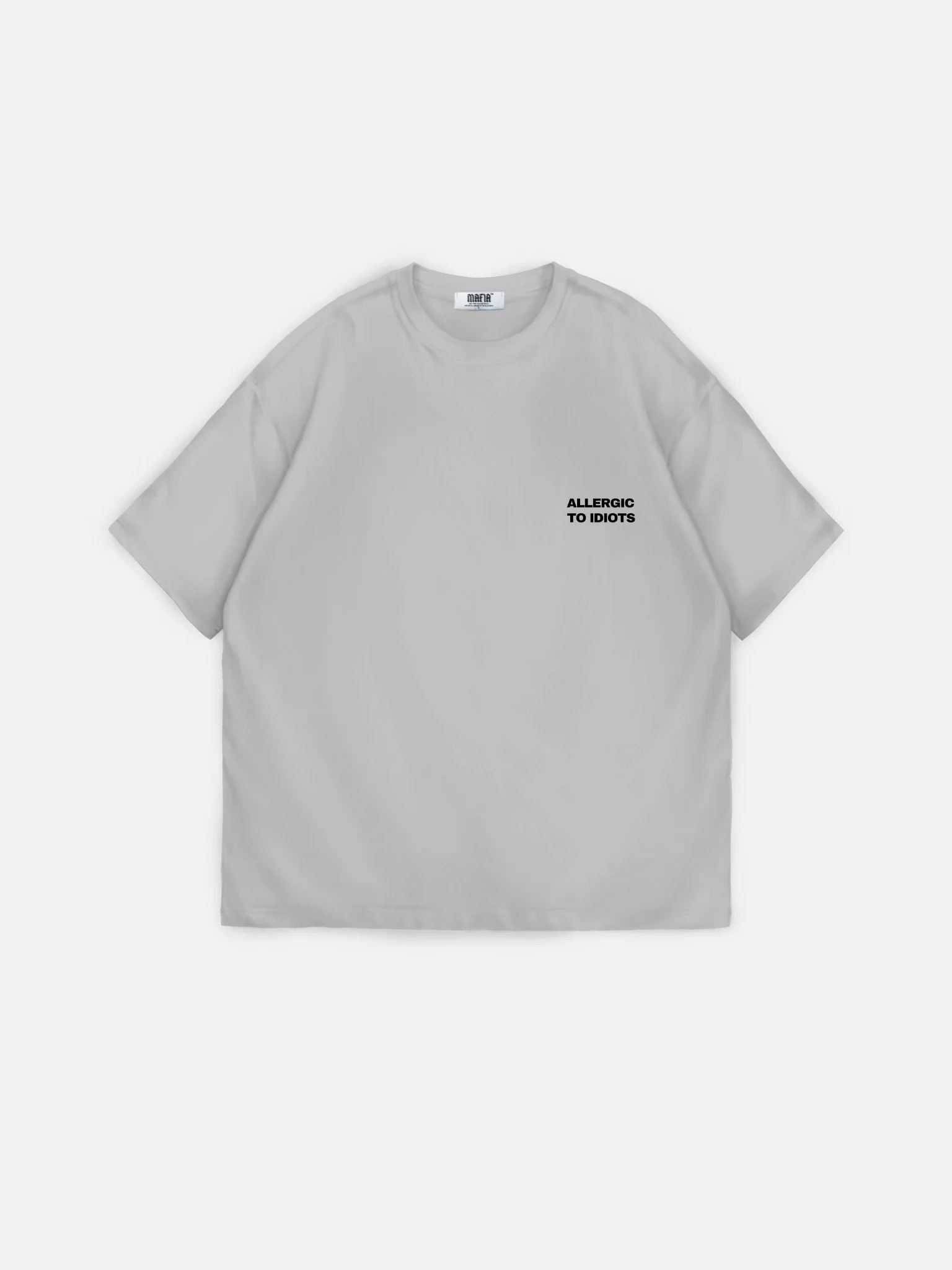 Oversize Statement T-shirt - Grey - Image 7