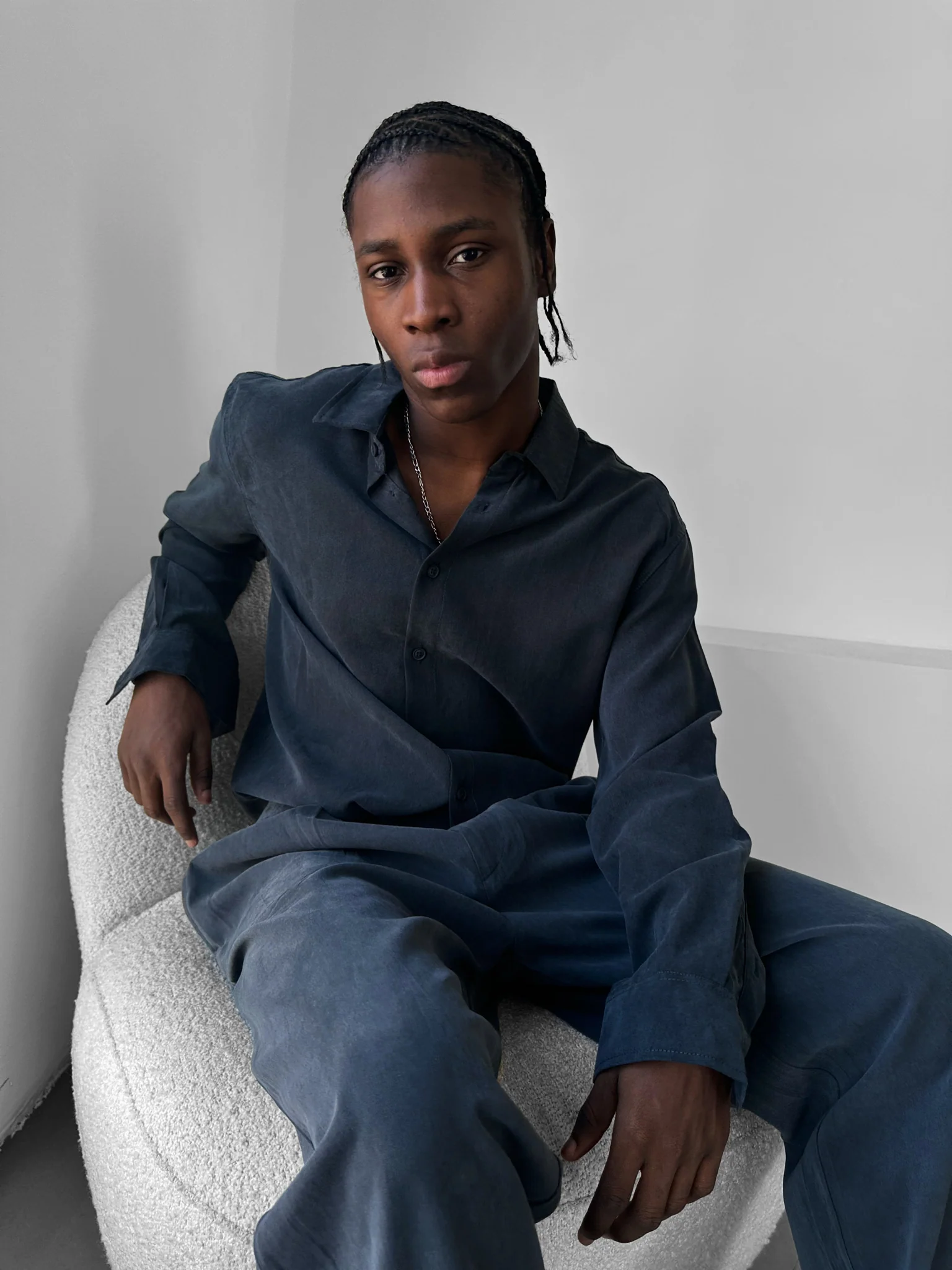 Oversize Tencel Shirt - Black