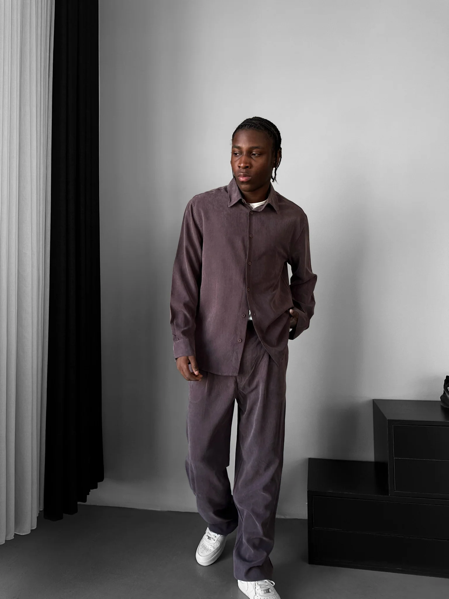 Oversize Tencel Shirt - Deauville Mauve - Image 4