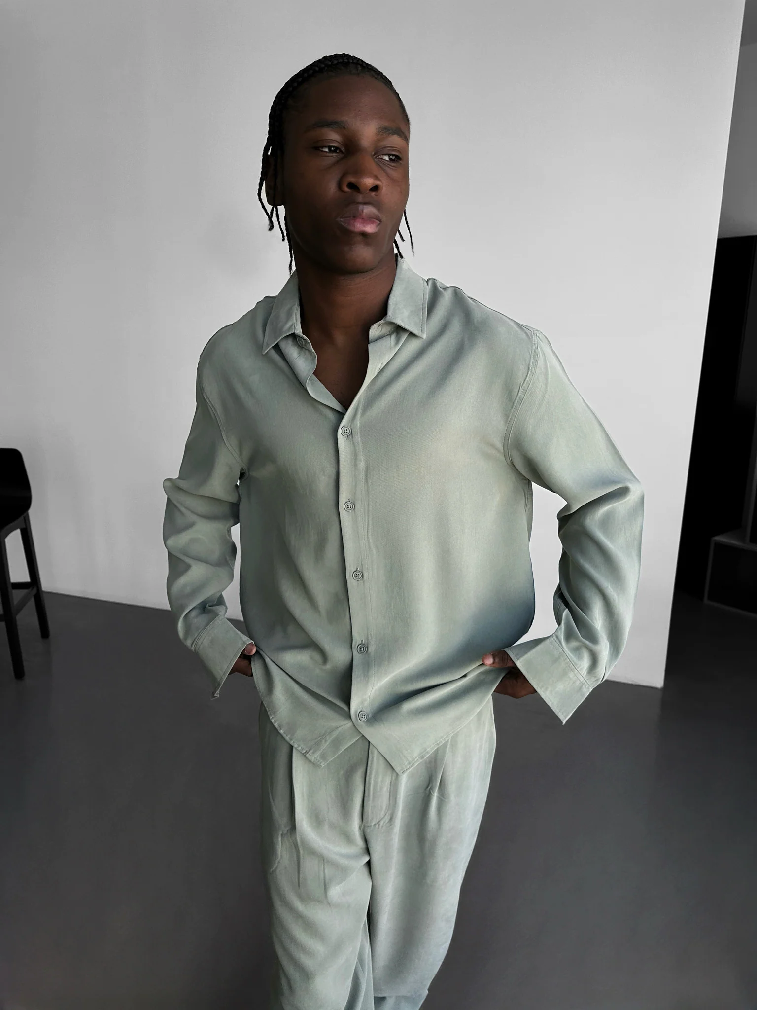 Oversize Tencel Shirt - Mint Green