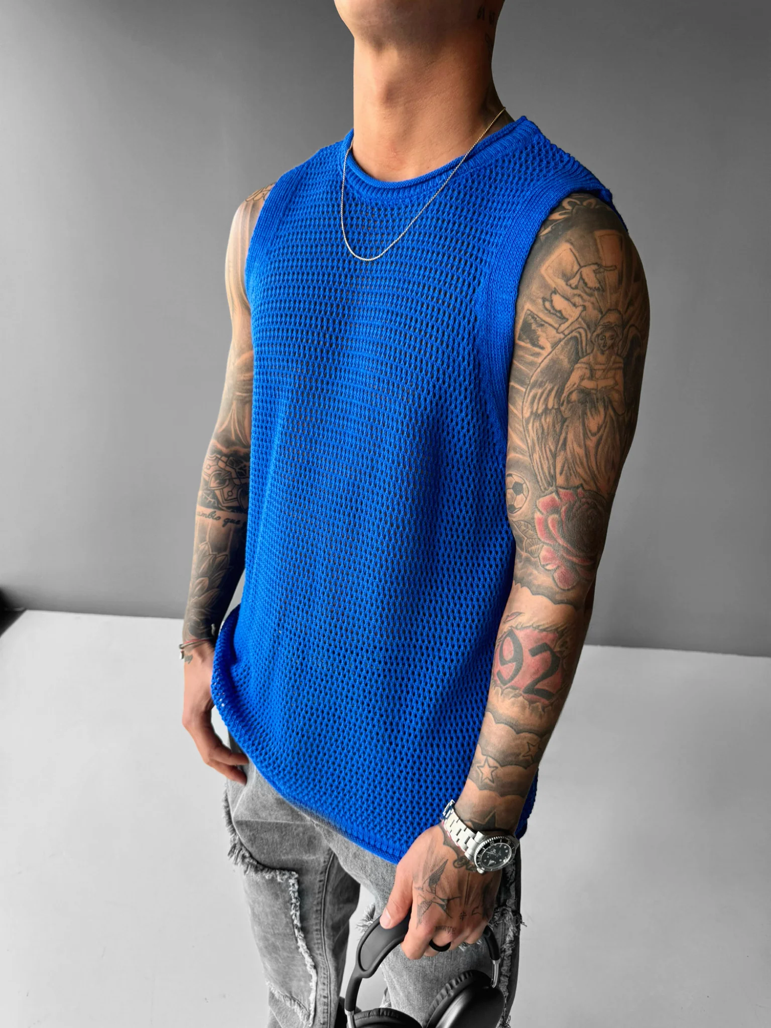 Oversize Textured Tanktop - Saks - Image 4