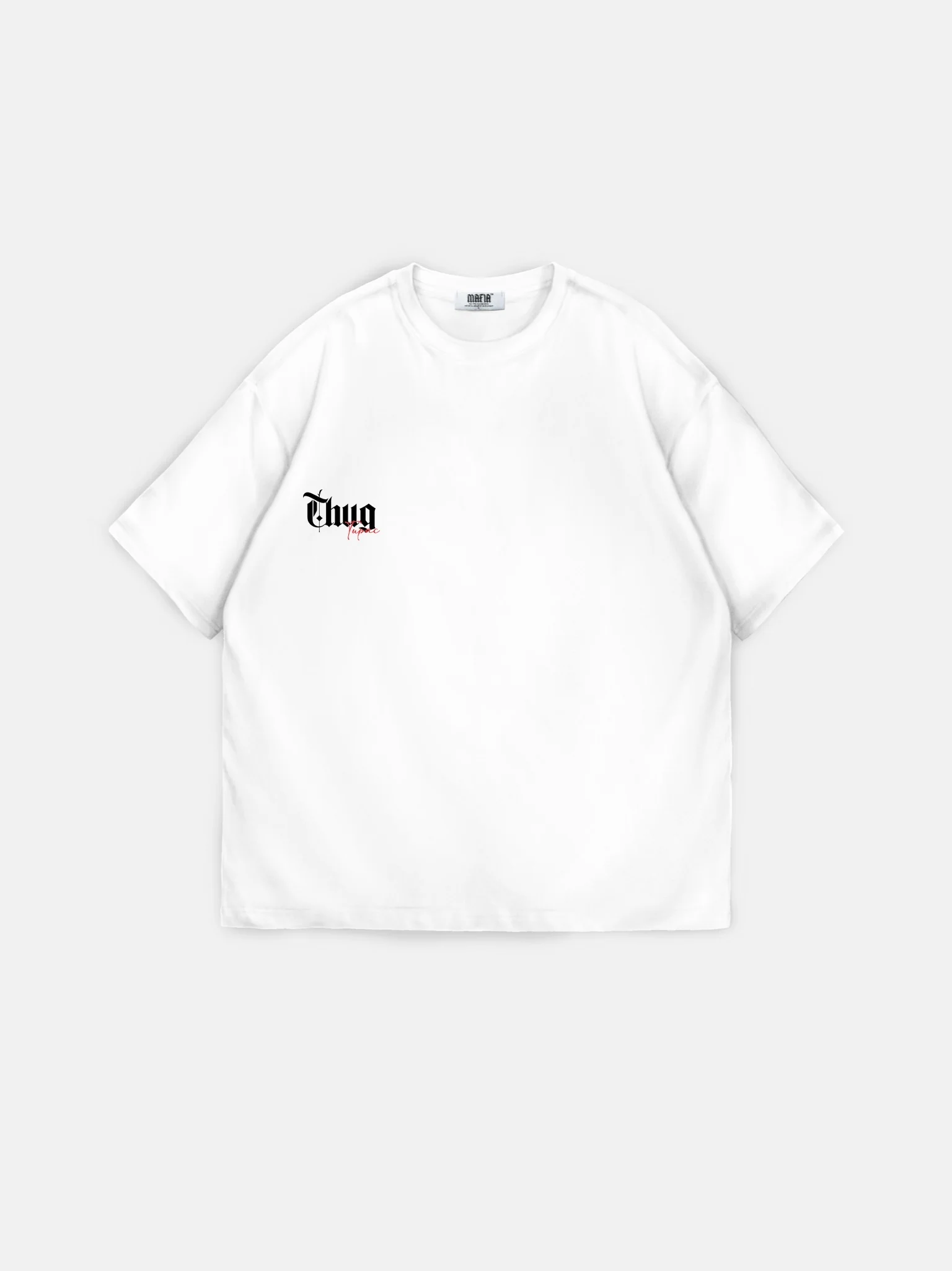 Oversize Thug Life T-shirt - Ecru - Image 6