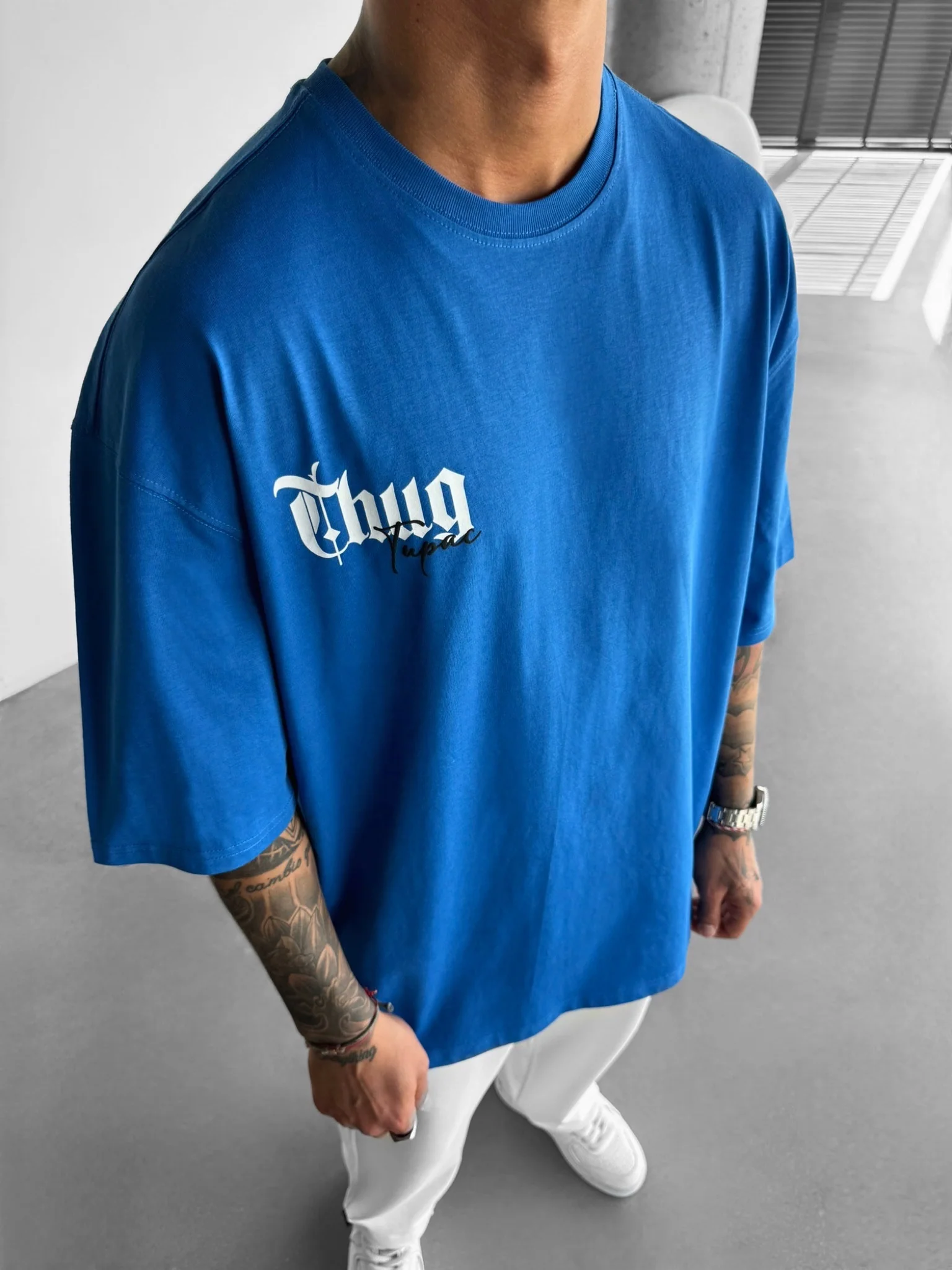Oversize Thug Life T-shirt - Saks - Image 6