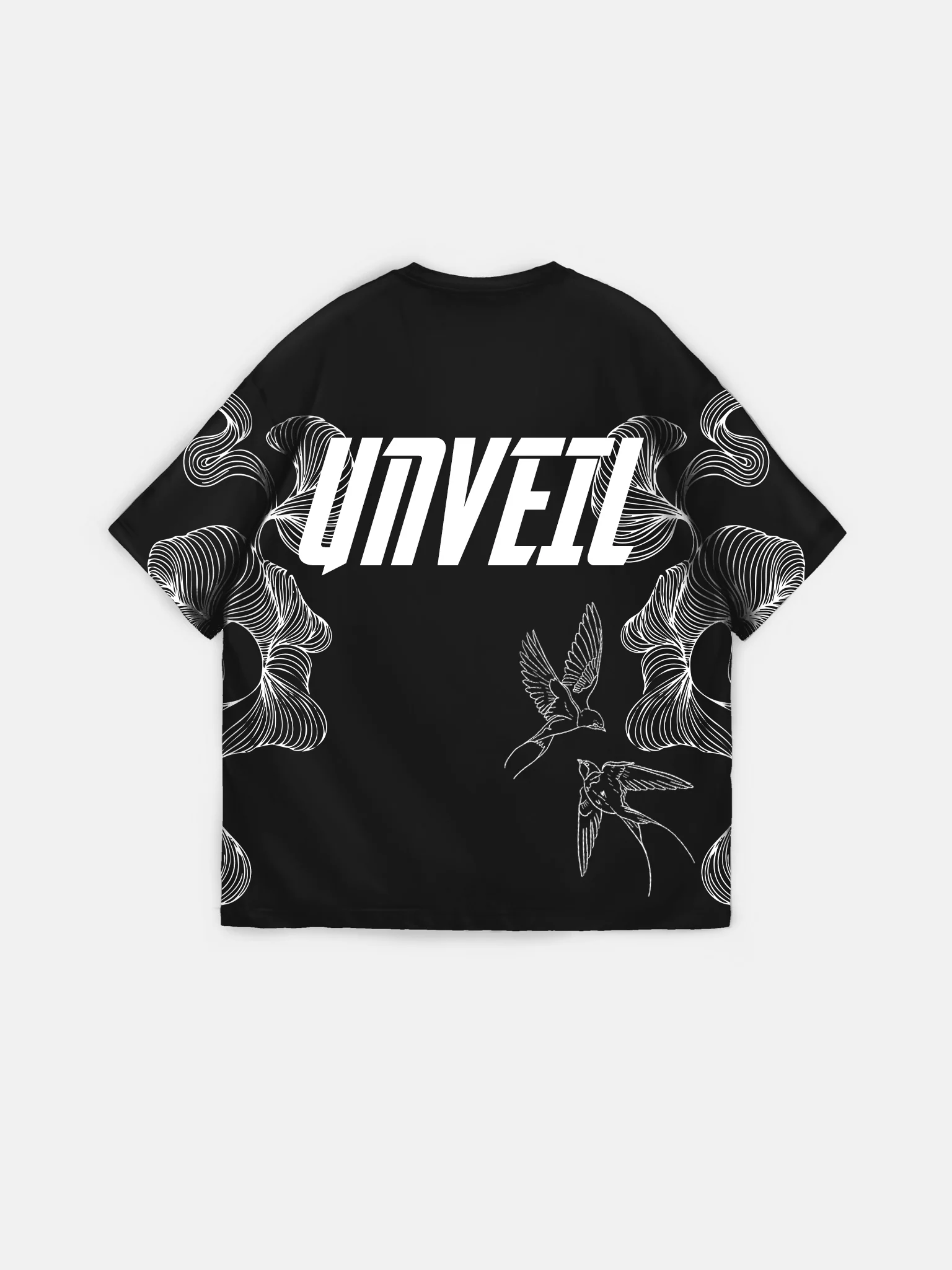 Oversize 'Unveil' T-Shirt - Black - Image 7